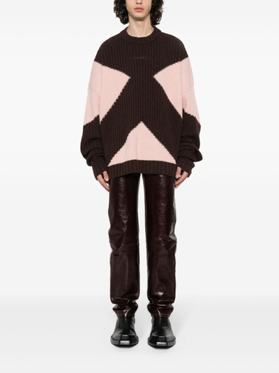 GmbH geometric-pattern knitted jumper outlook