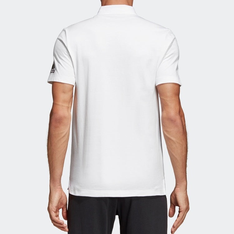 adidas Mh Plain Polo Sports Round Neck Short Sleeve polo White DQ1450 - 4