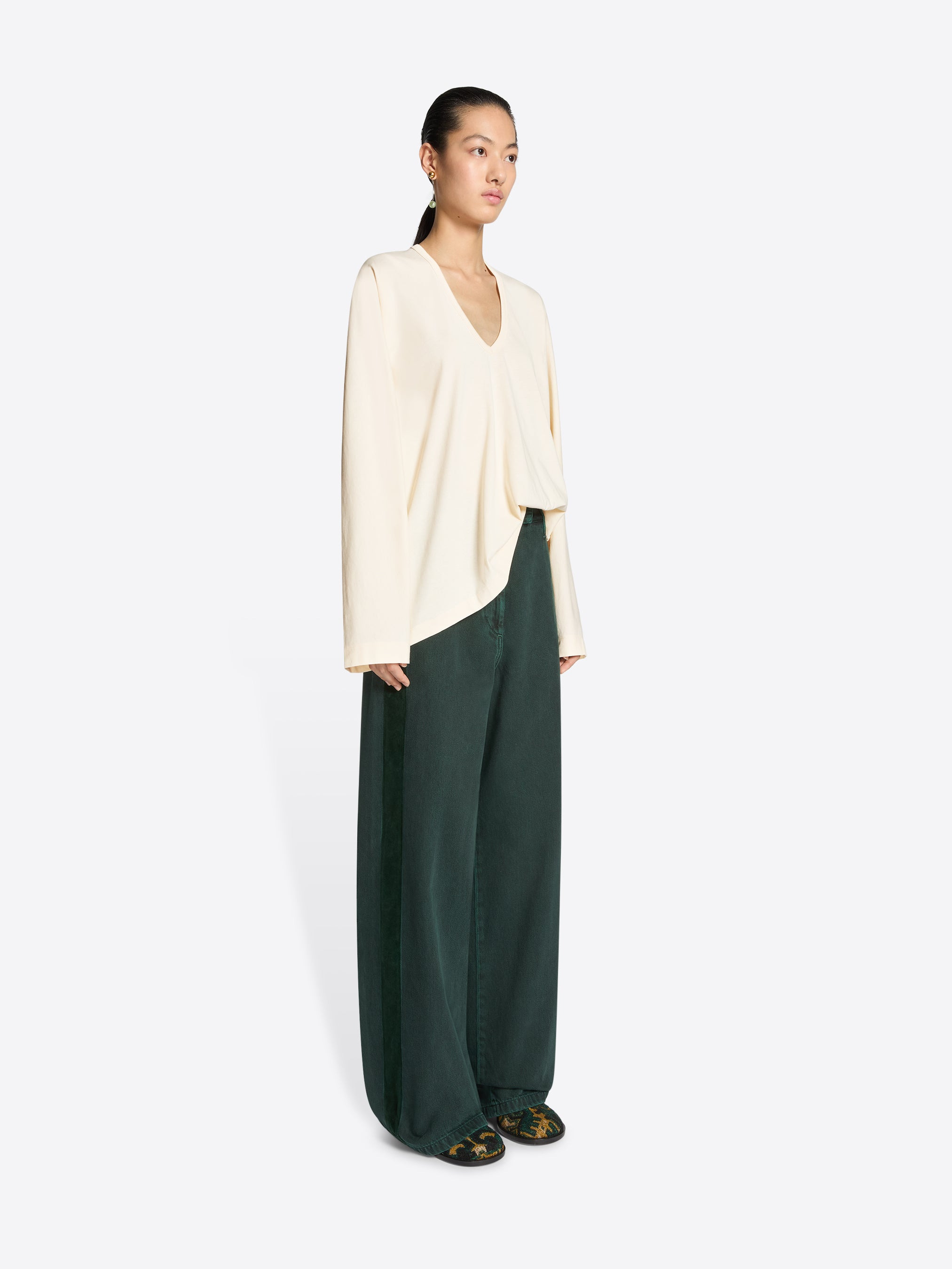 DYED DENIM PANTS - 3