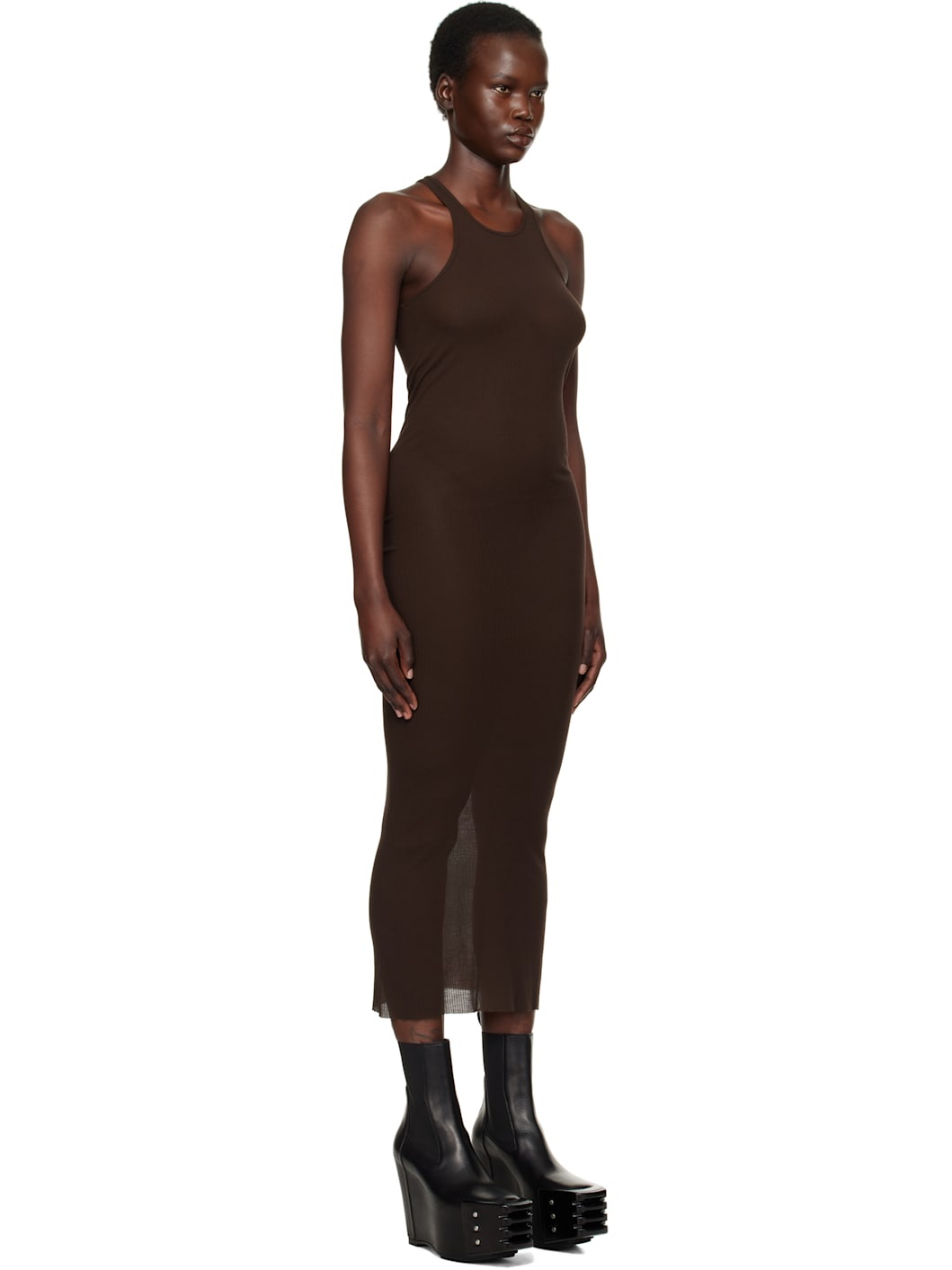 Brown Hollywood Tank Midi Dress - 2