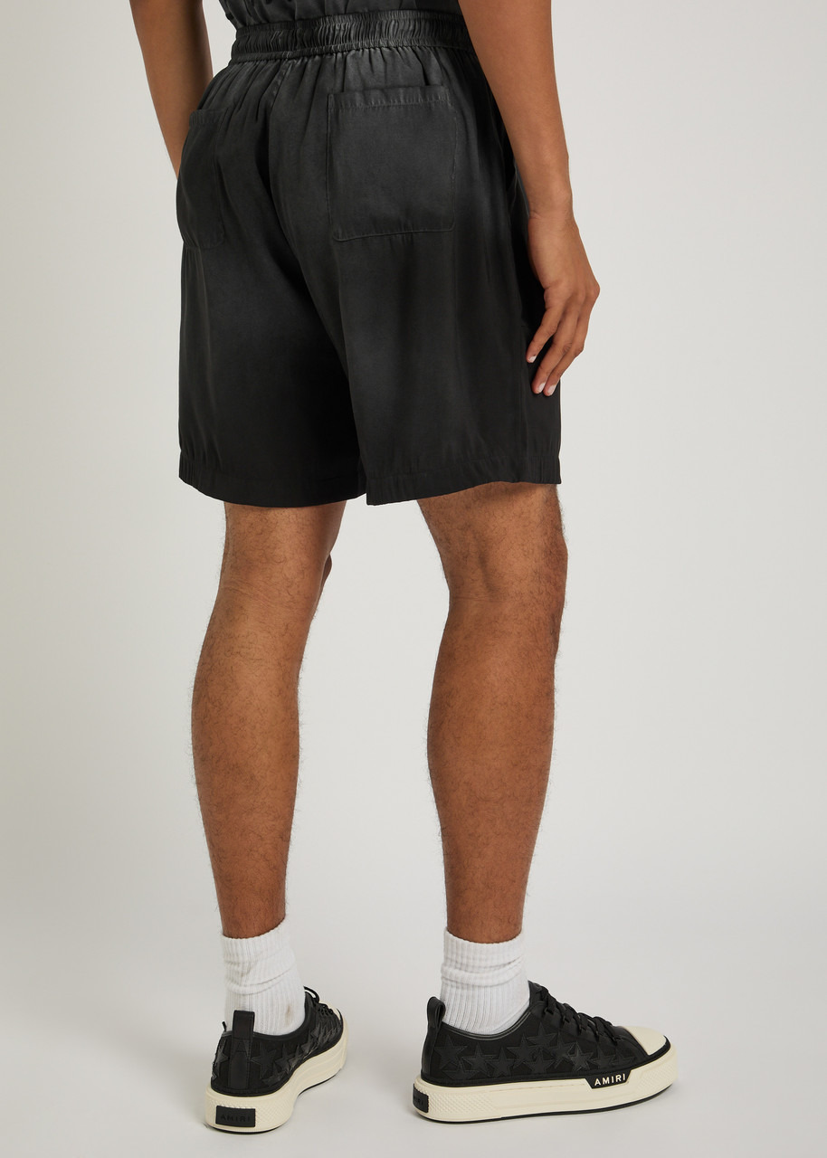 Amiri Hollywood Logo Silk Shorts - 3