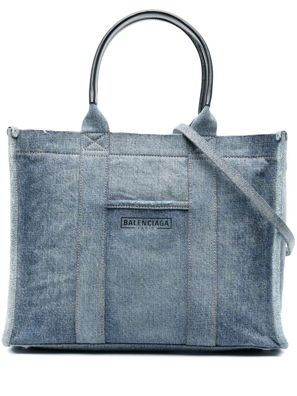 Hardware denim belt bag - 1