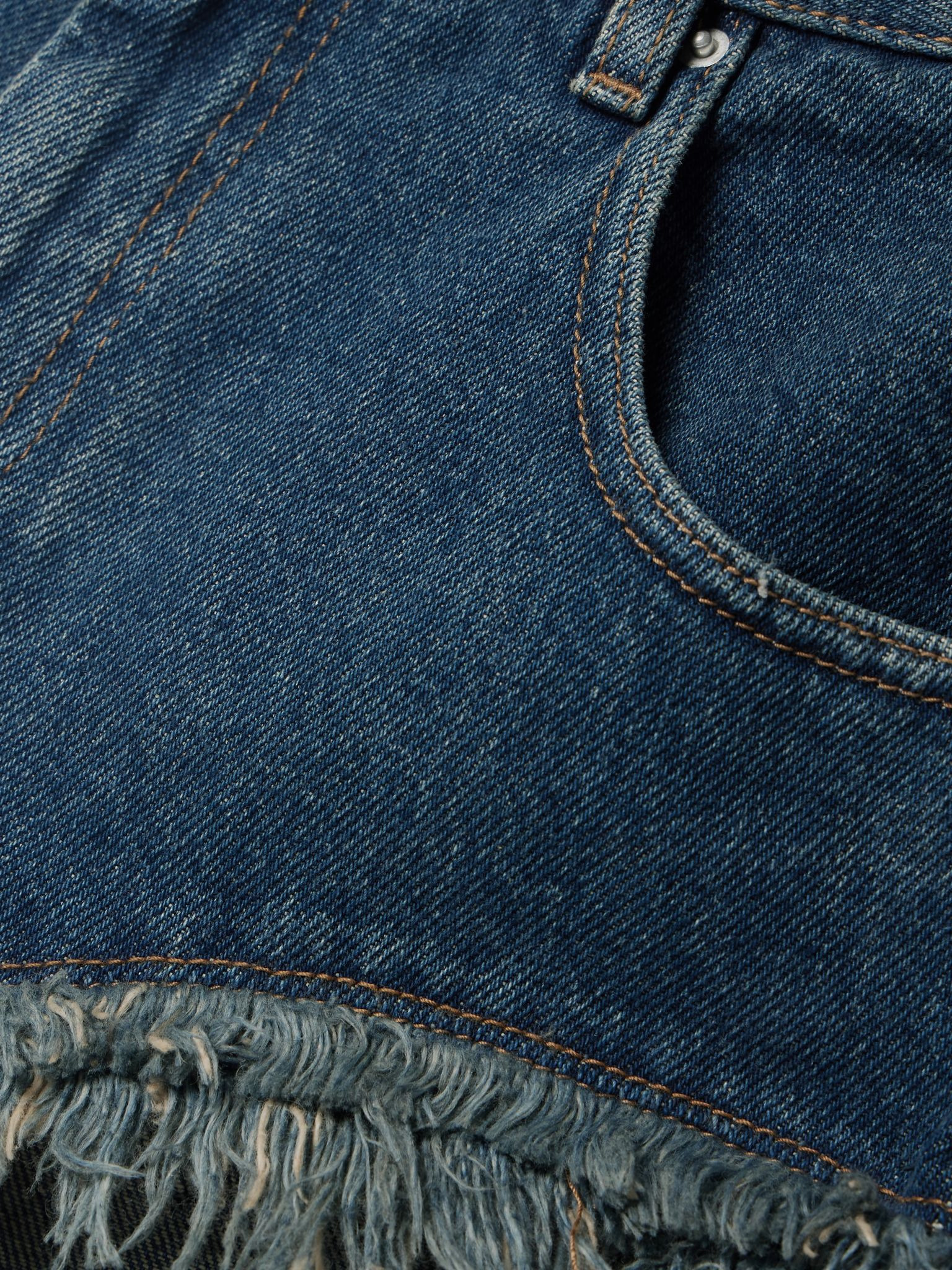 Eneidao fringed denim shorts Mid denim - 5