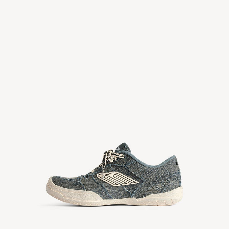 BALENCIAGA Men's Hamptons Denim Sneaker in Blue/off White outlook