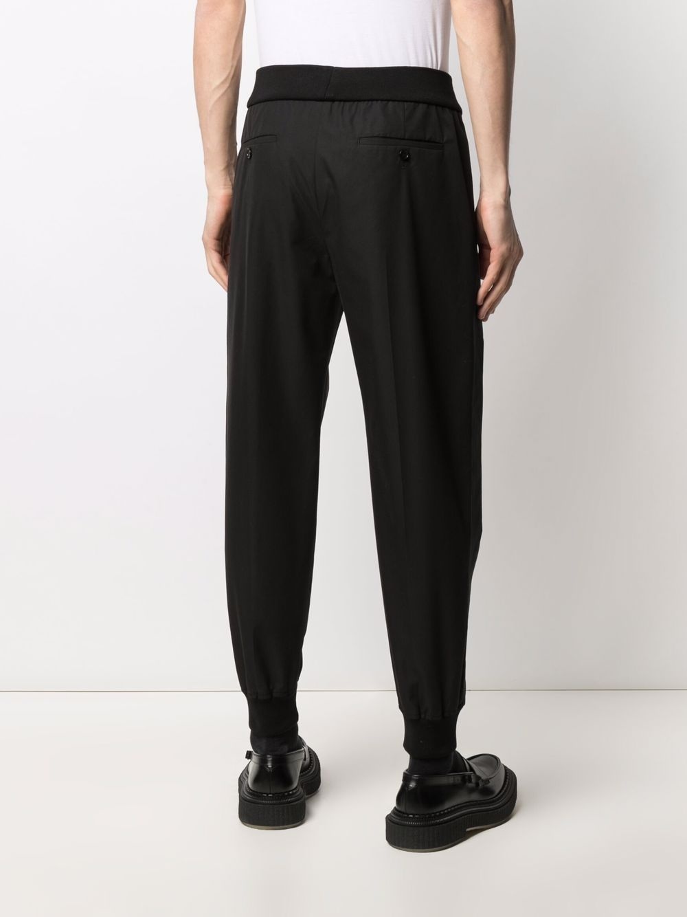 tapered elasticated trousers - 4