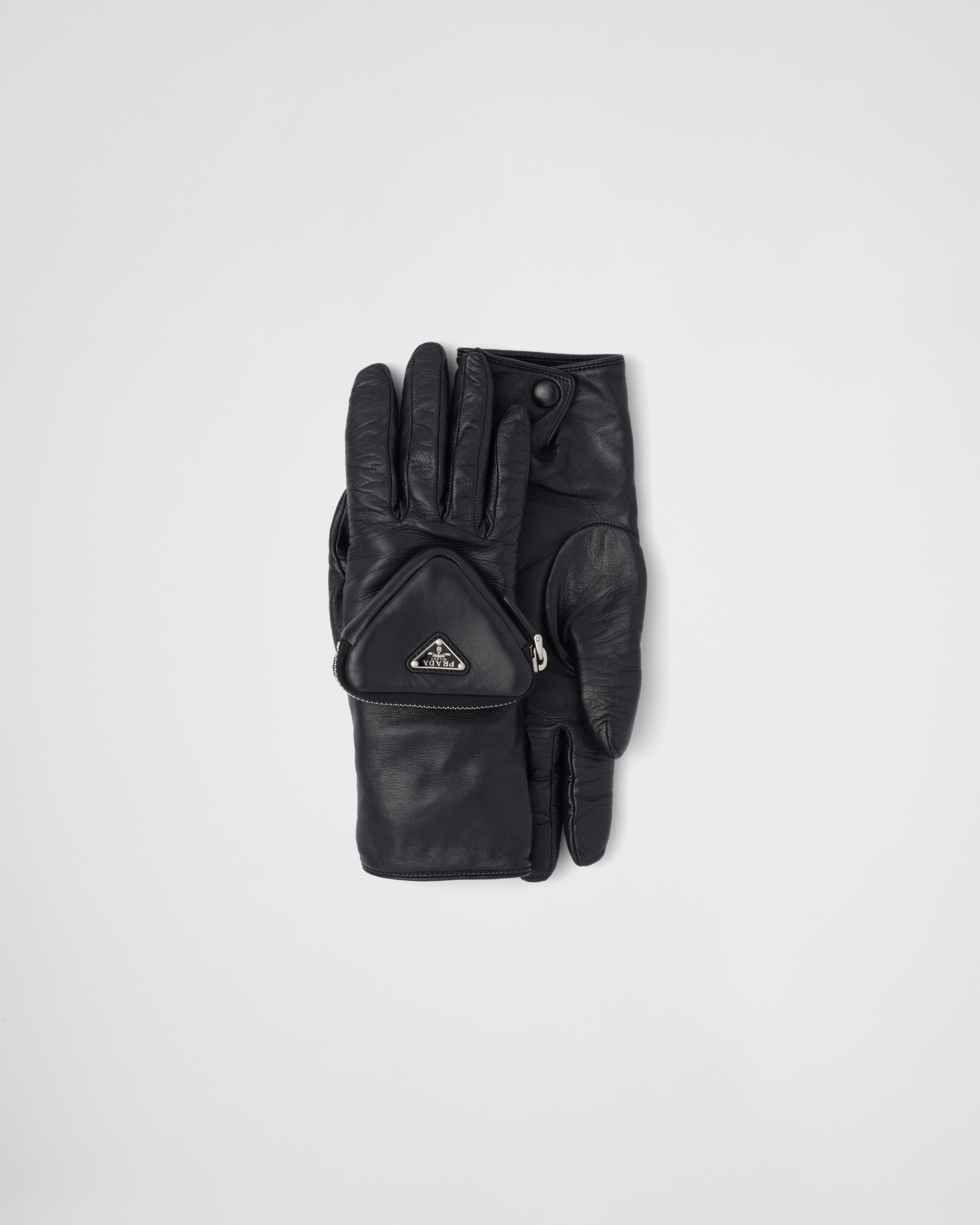 Nappa leather gloves with pouch - 1