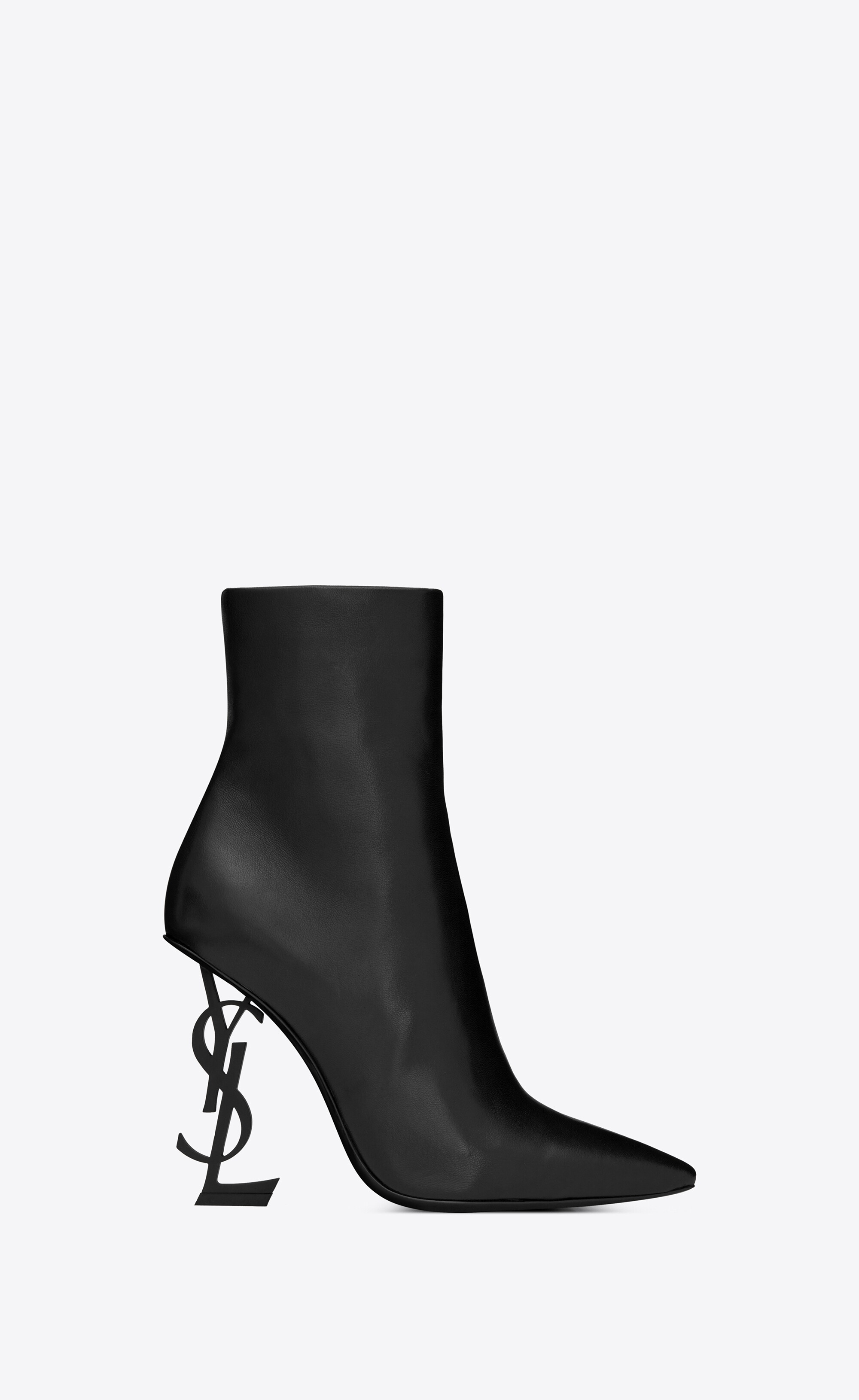 opyum booties in leather with black heel - 1