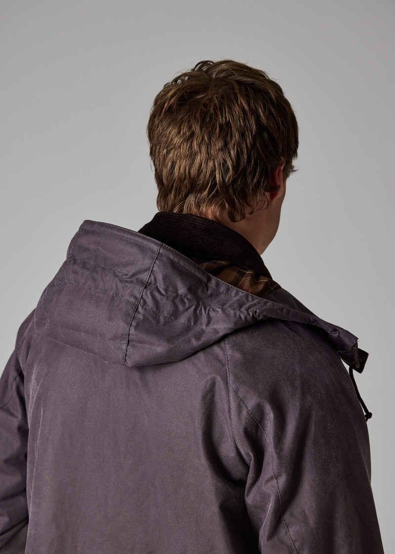 Paul Smith loves Barbour - Grey Lilac Waxed Hood 12
