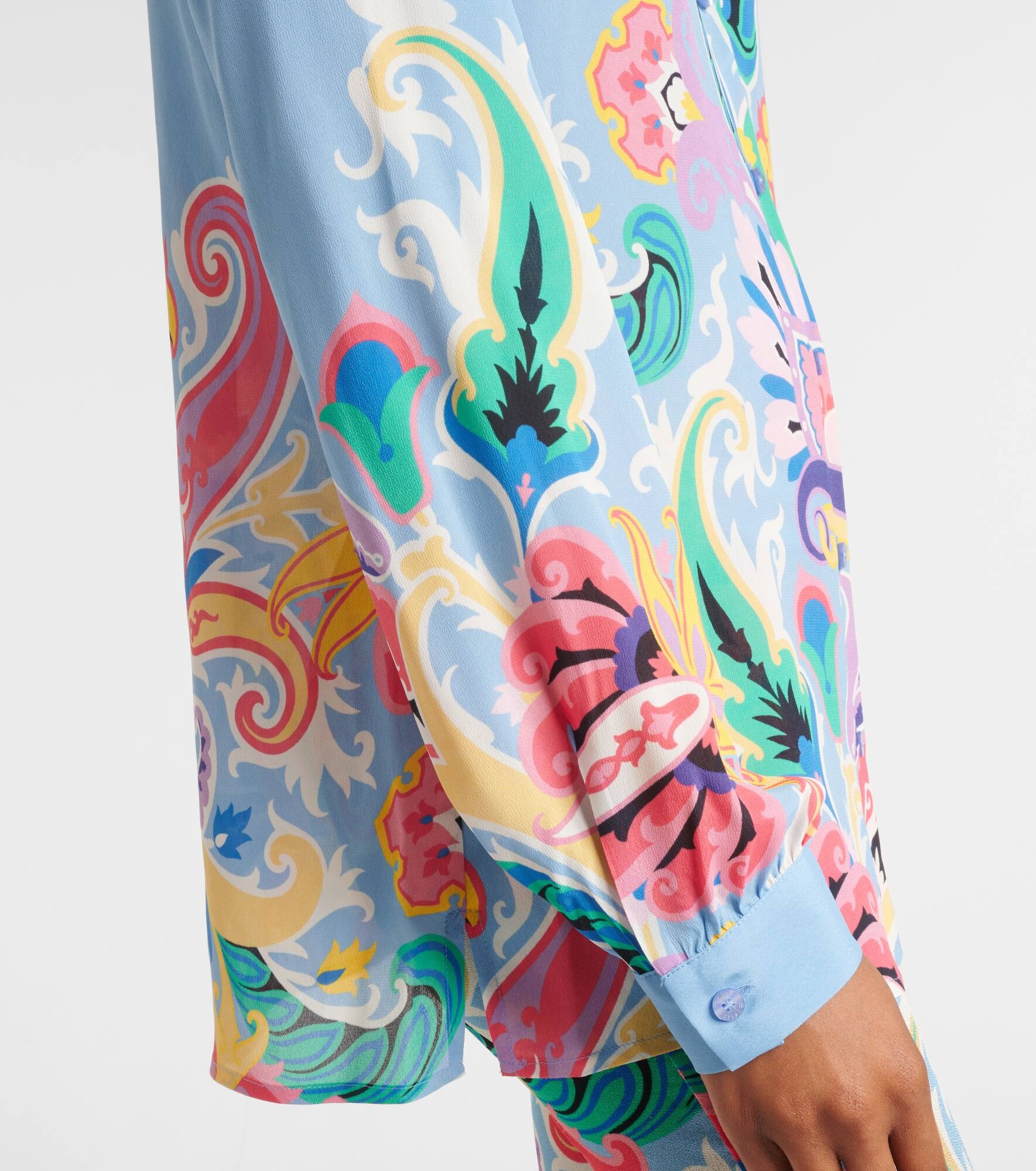 Printed satin shirt - 5