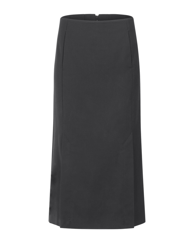TAILORED MIDI SKIRT DARK GREY 3