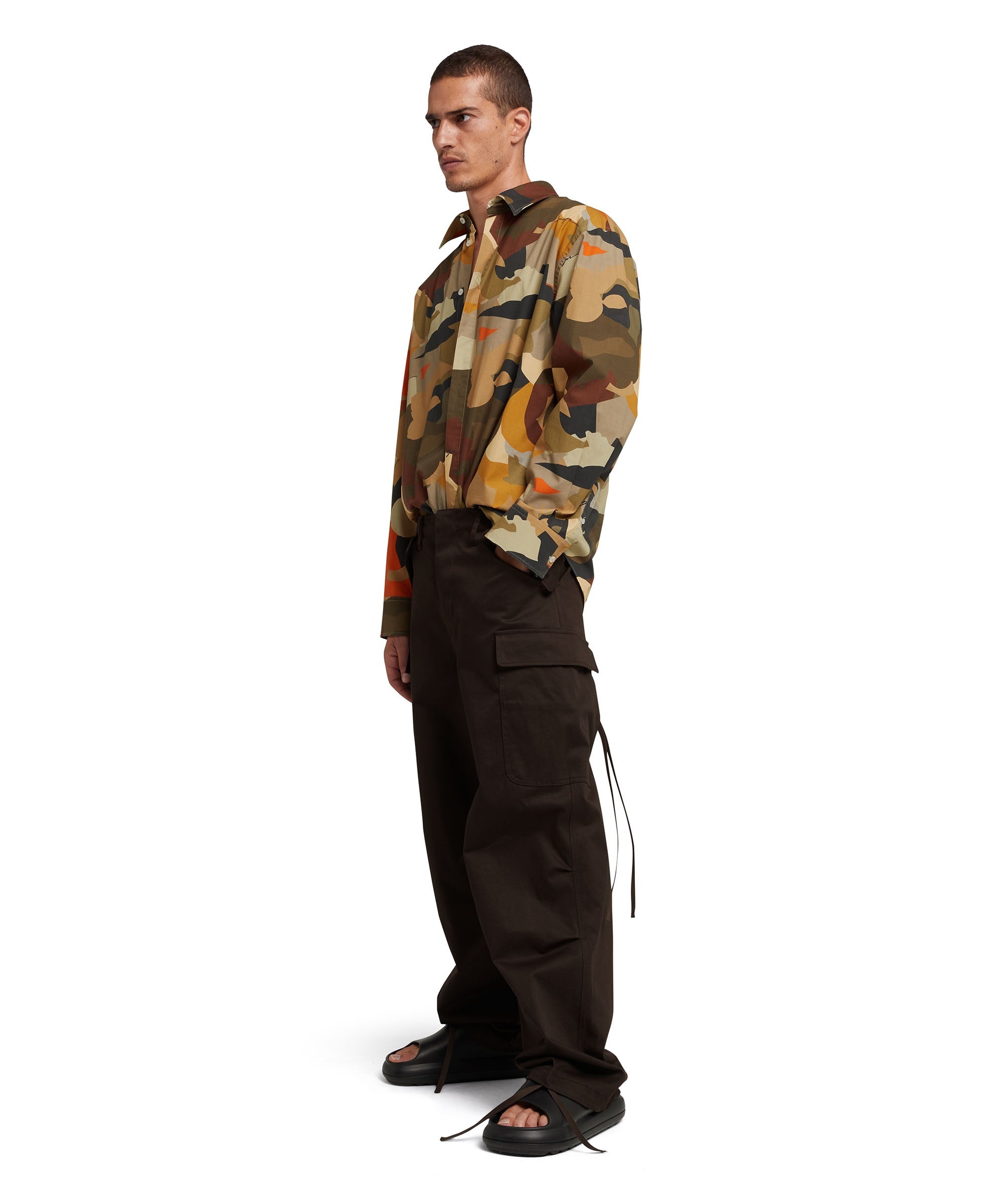 Gabardine cotton cargo pants - 5