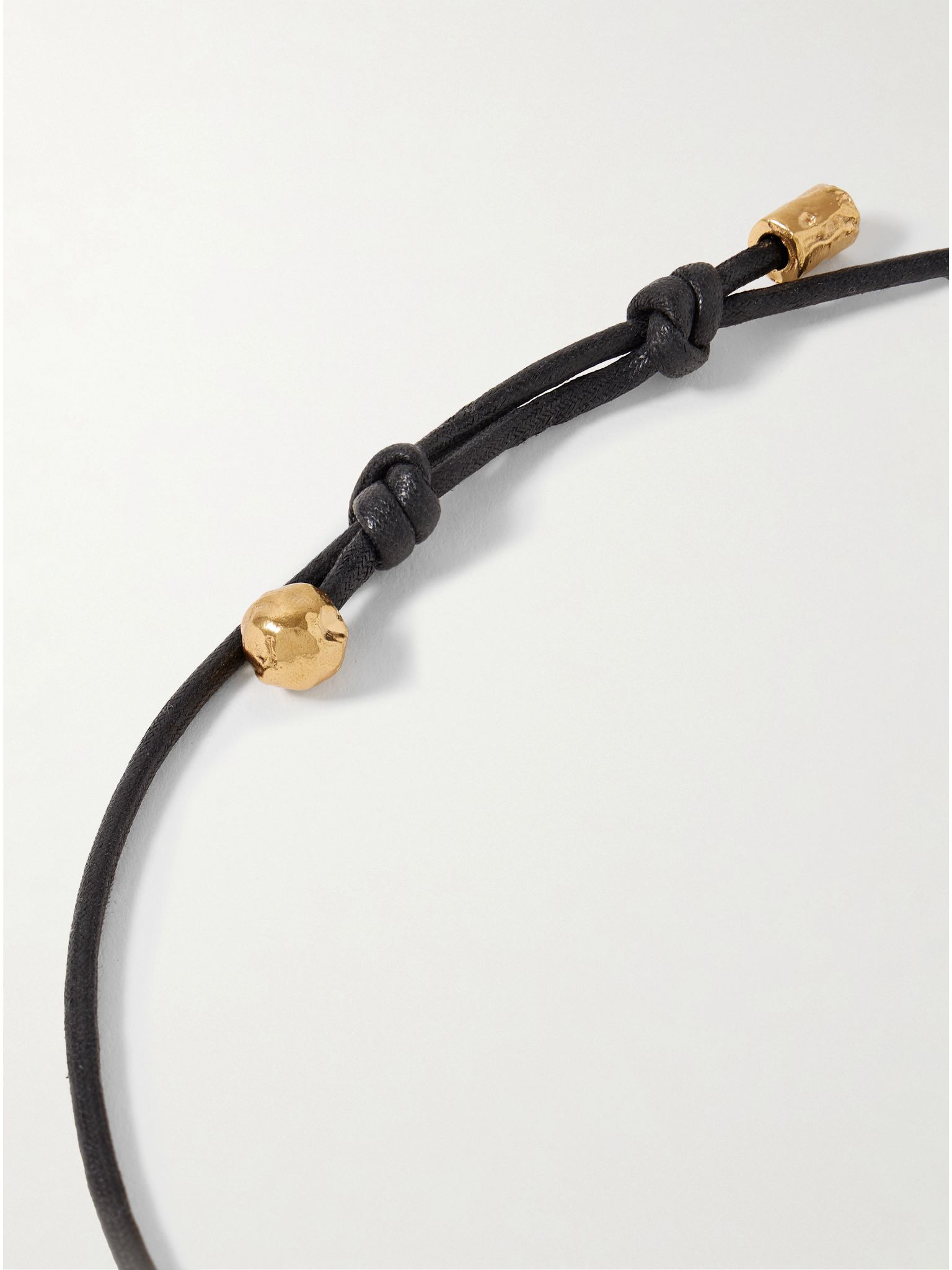 The Link of Wanderlust recycled gold-plated cord necklace Gold - 3