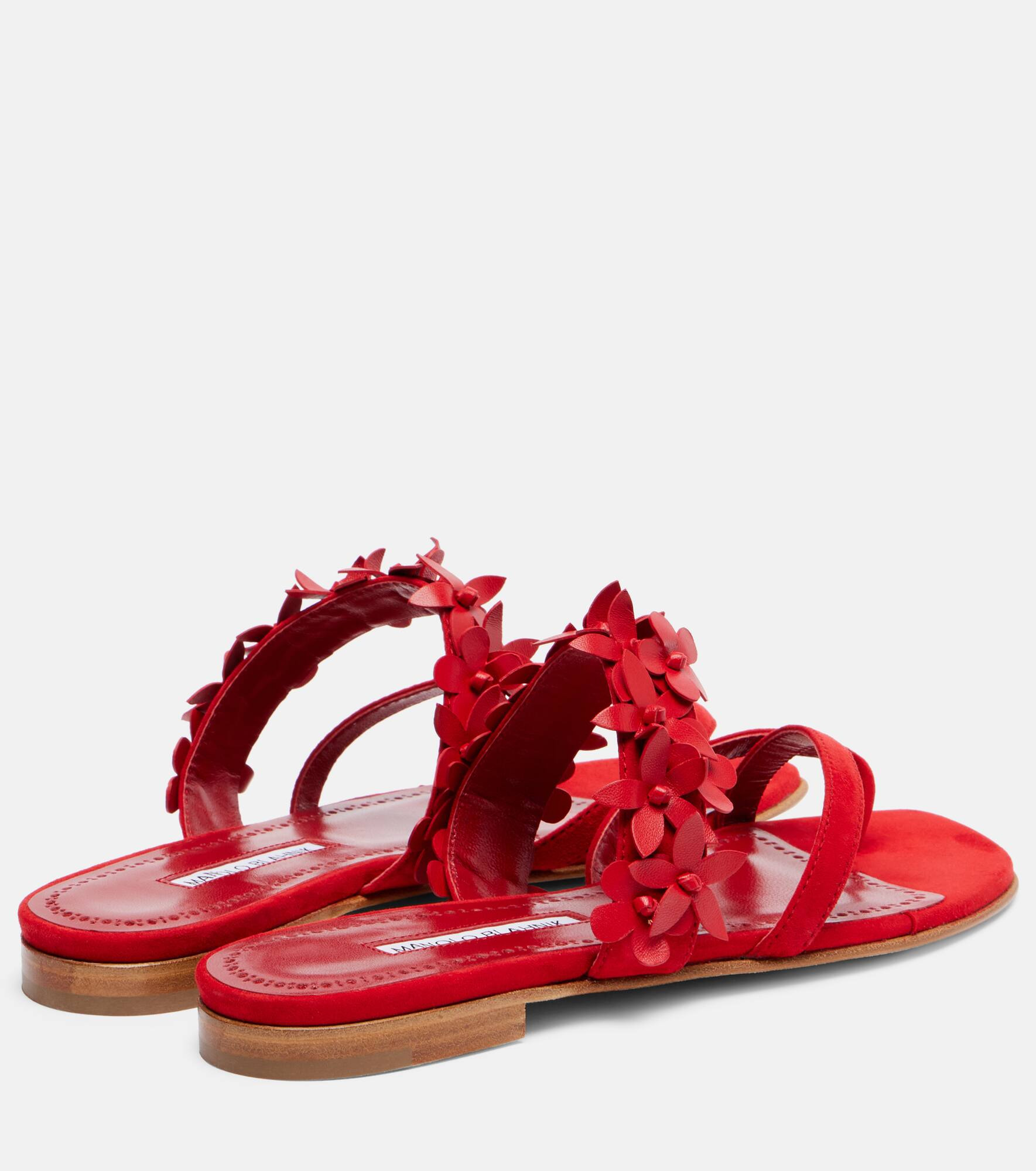 Fiosa floral-appliqué suede sandals - 2