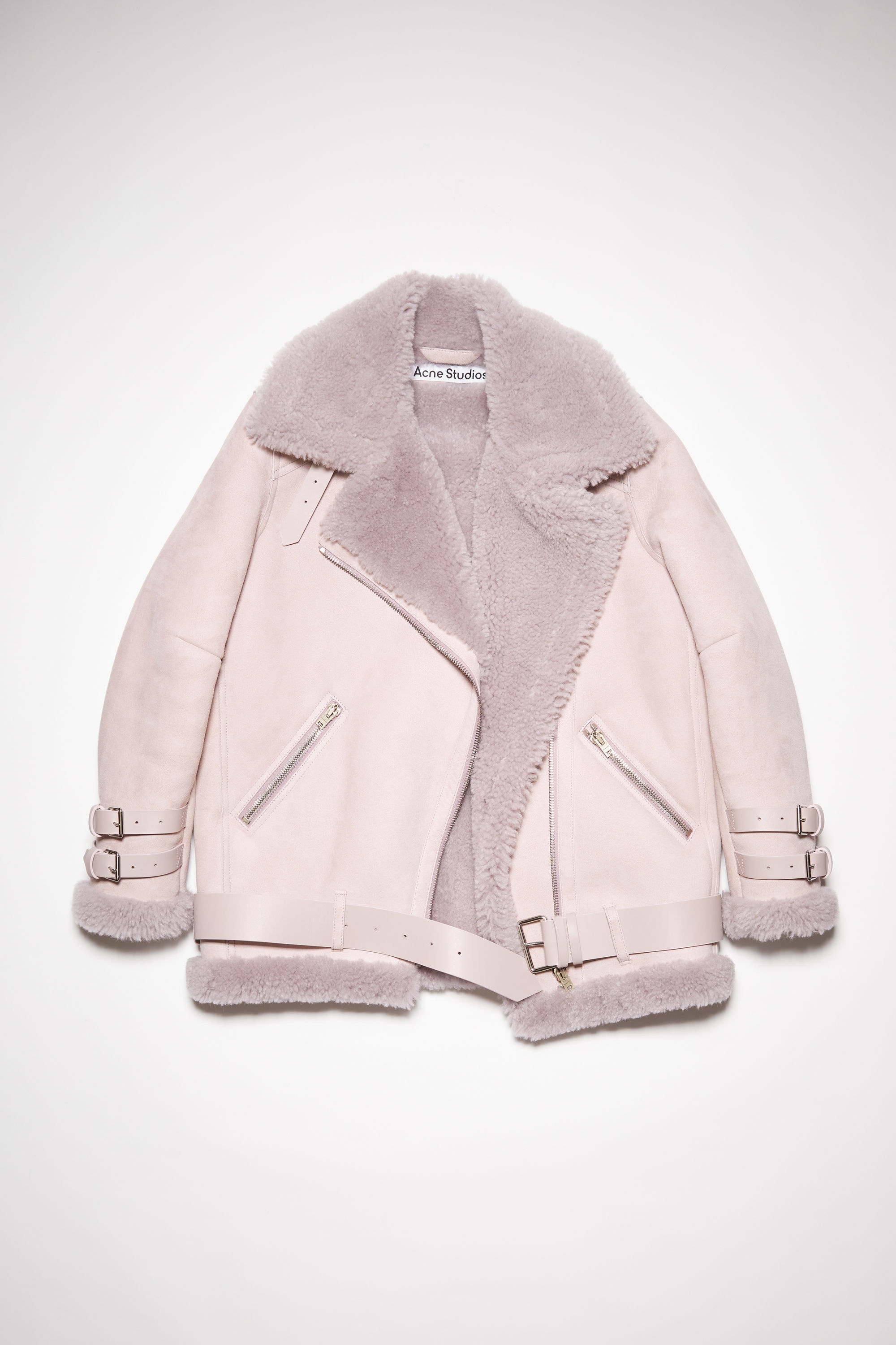 Suede shearling jacket - Dusty lilac - 7