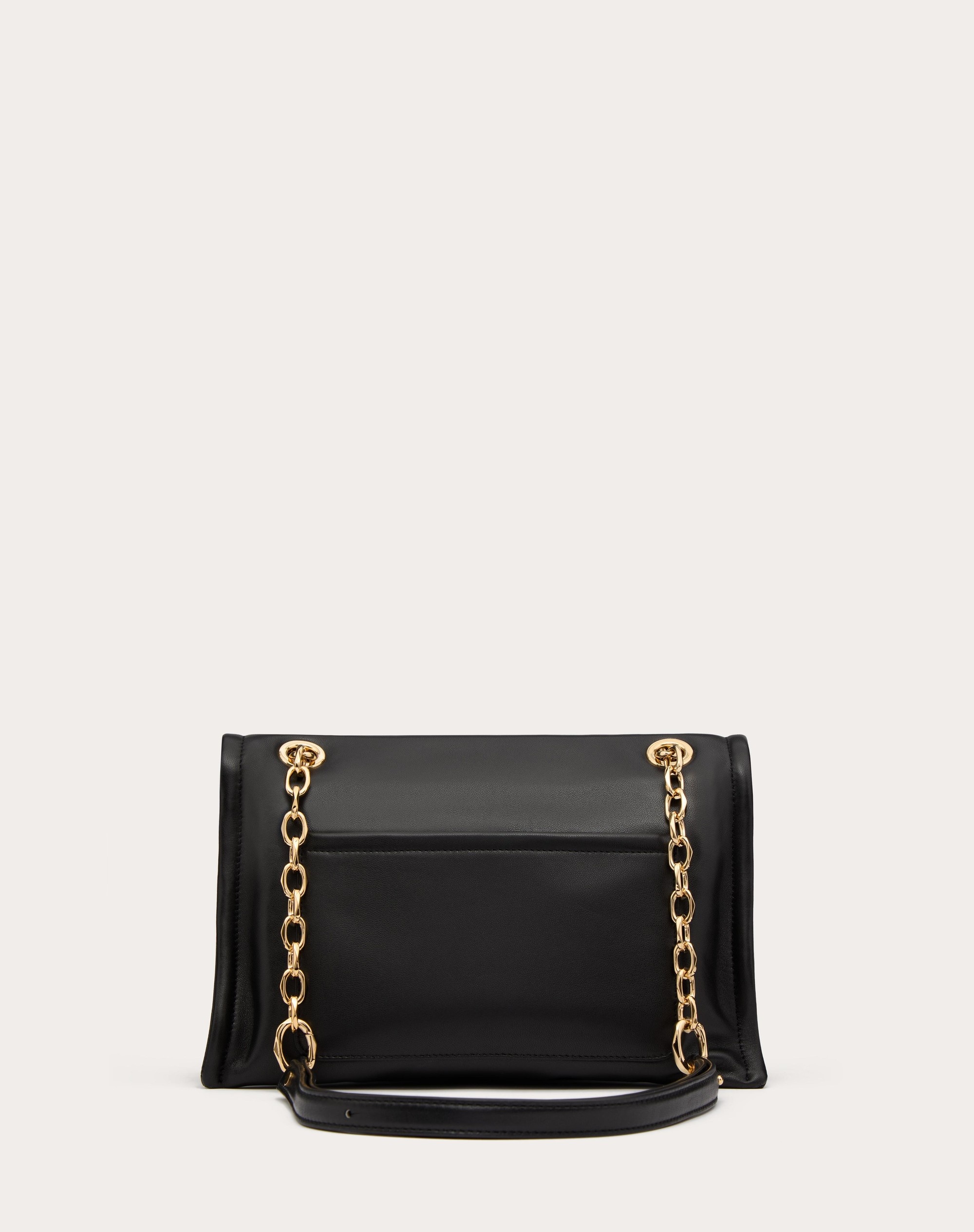 VLOGO CHAIN NAPPA LEATHER SHOULDER BAG WITH CHAIN - 3