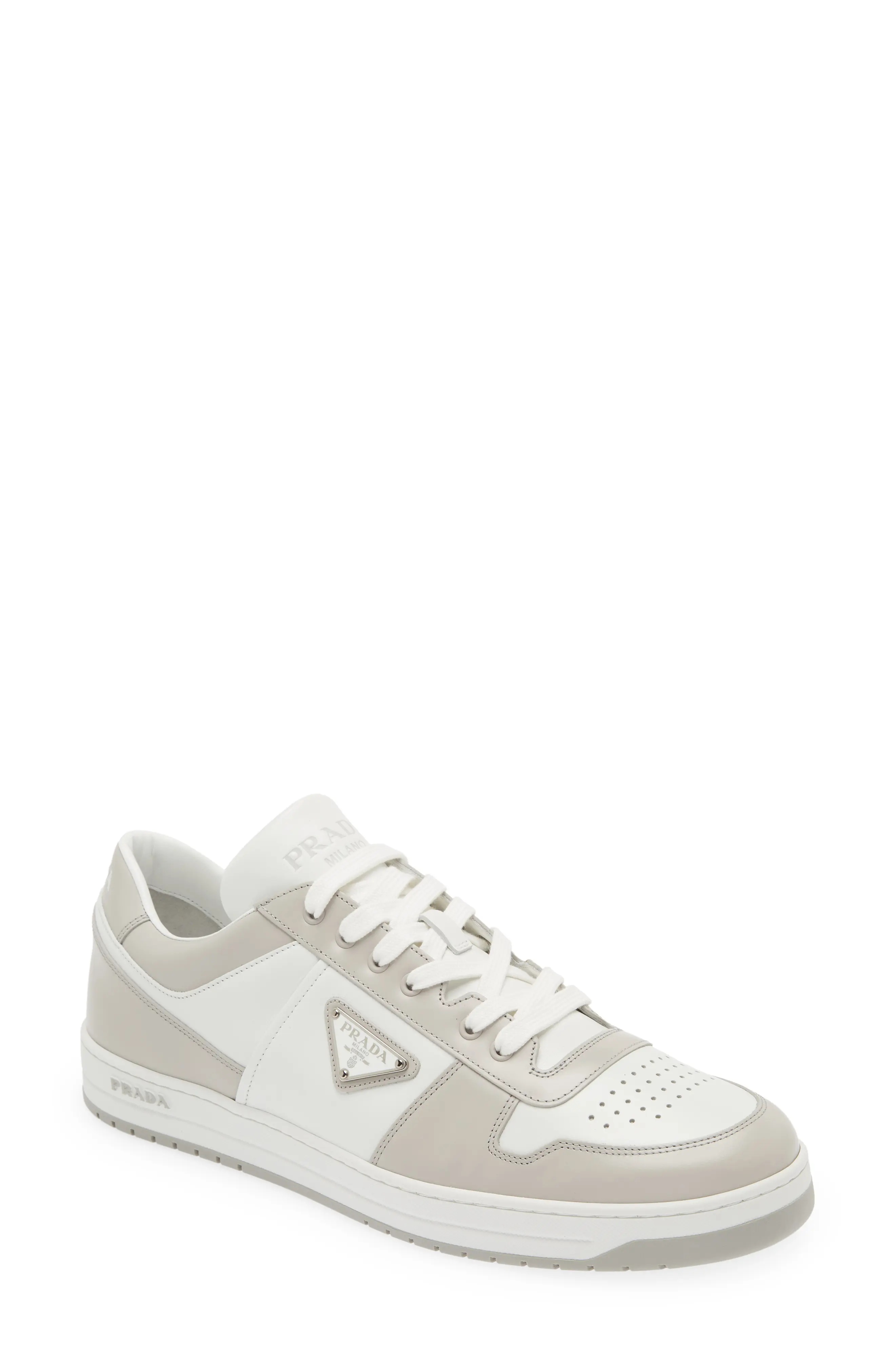 Downtown Logo Low Top Sneaker in Bianco/Cristallo - 1