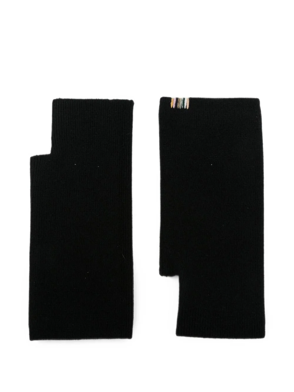 Moufle ribbed-knit fingerless gloves - 1