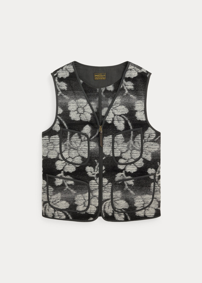 Floral Pile Fleece Vest - 1