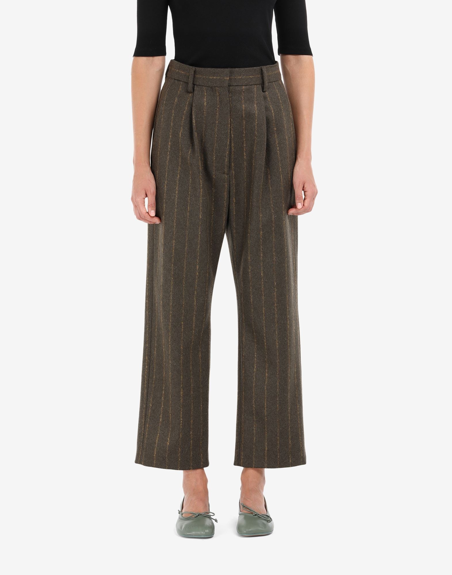Stripe felt trousers - 5