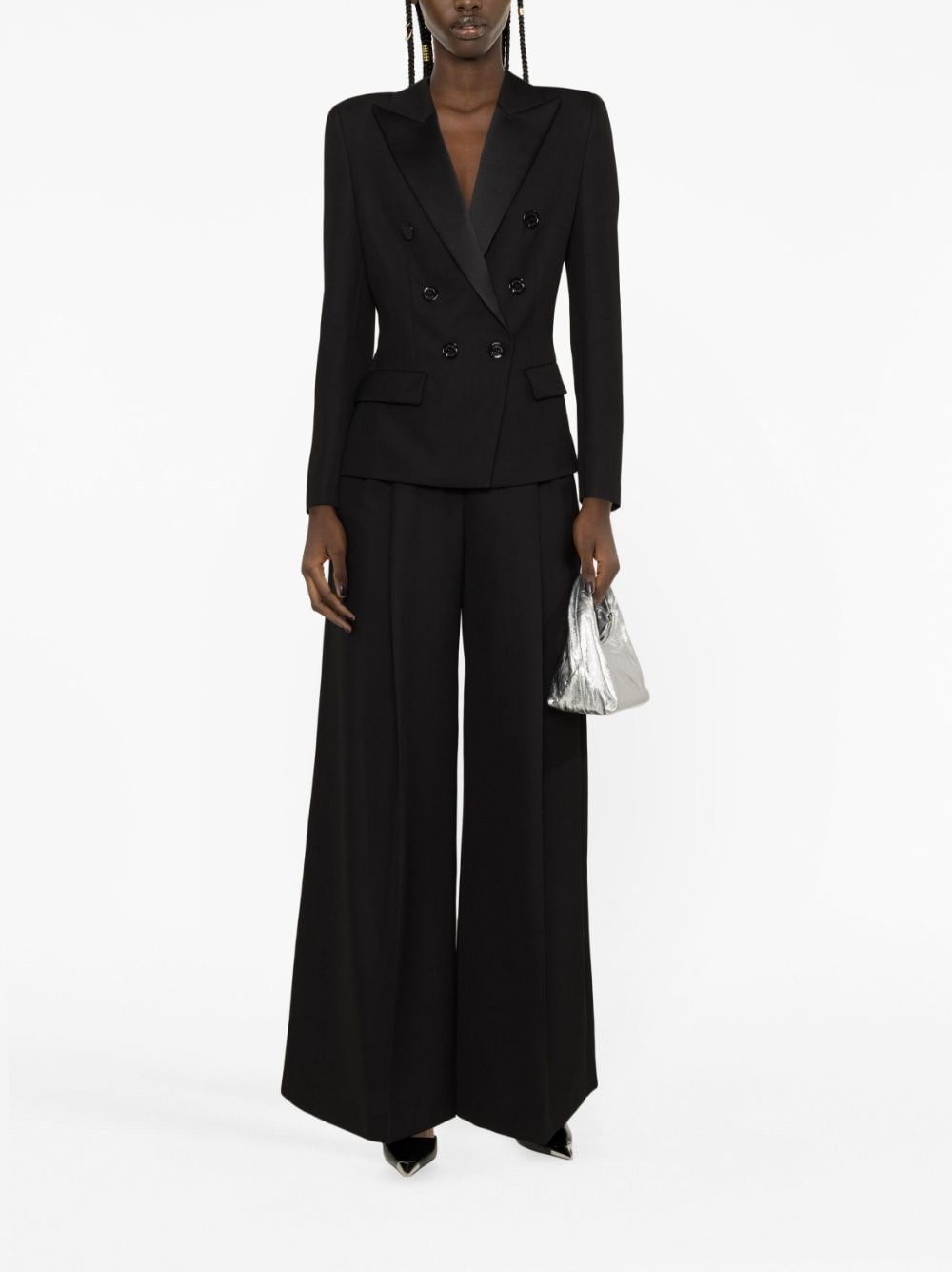 double-breasted wool blazer - 2