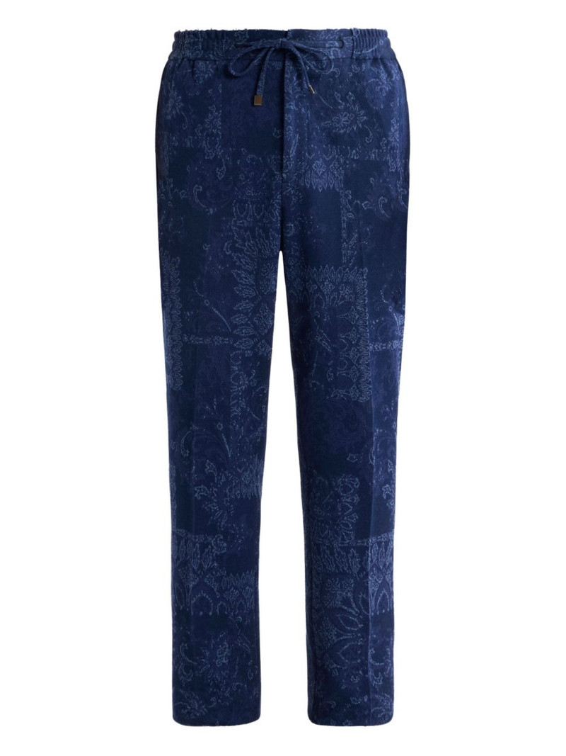 jacquard floral trousers 1