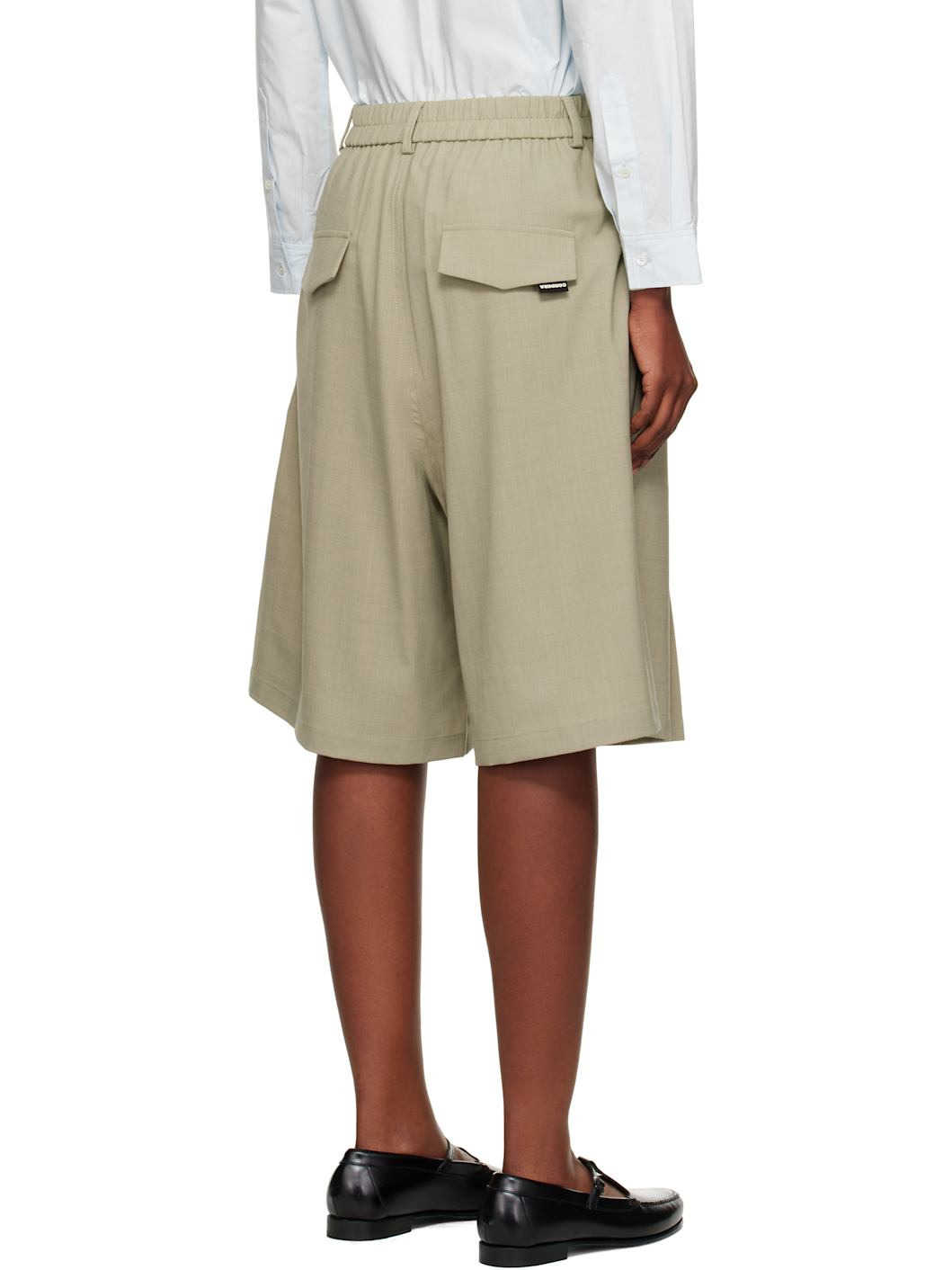 Green Tailoring Bermuda Shorts - 3