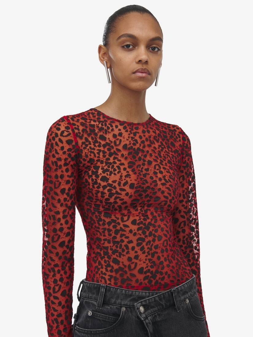 Leopard Devoré Top - 6