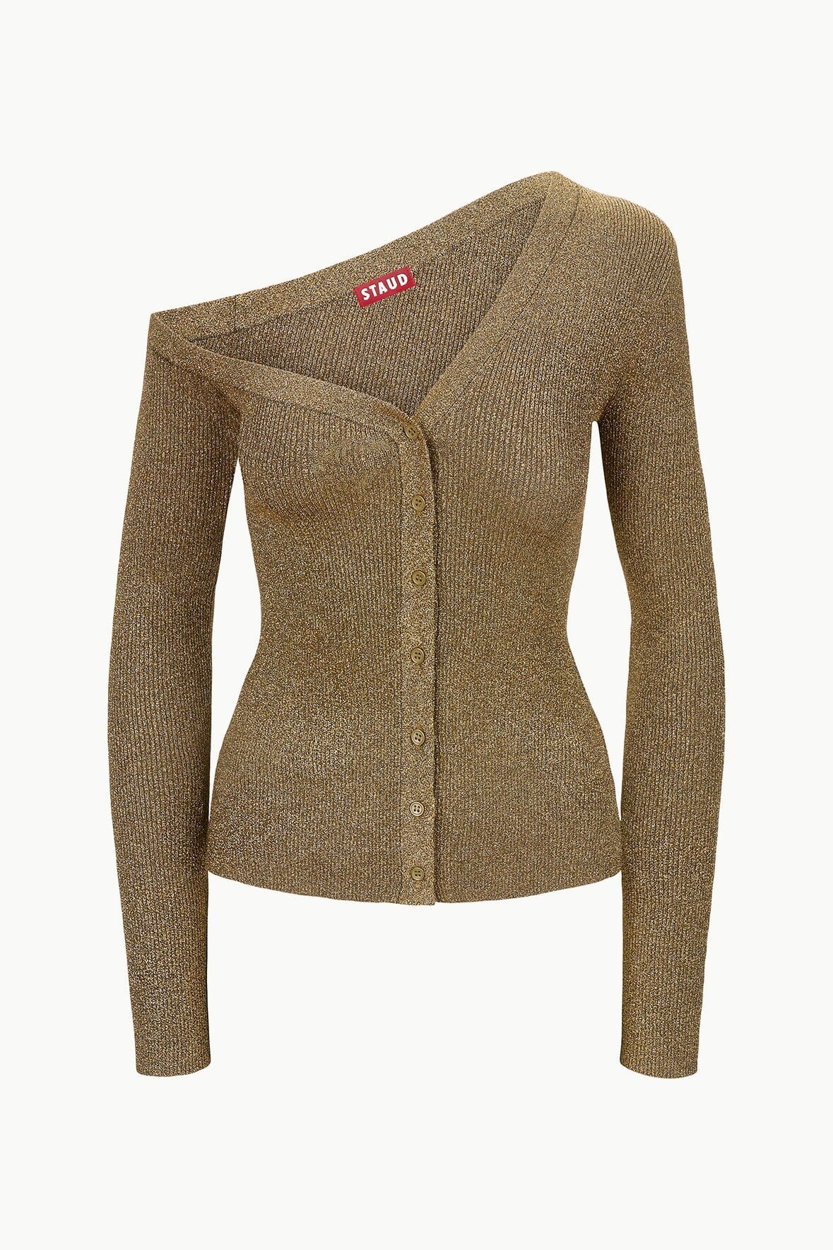 STAUD CRAFTSMAN SWEATER METALLIC GOLD - 1