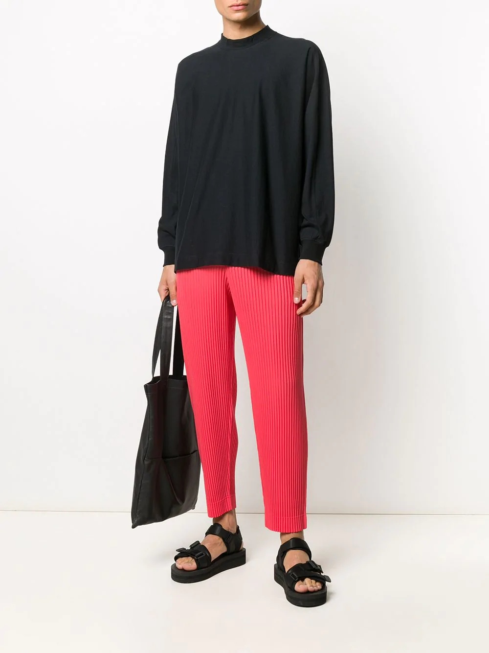 plissé slip-on trousers  - 2