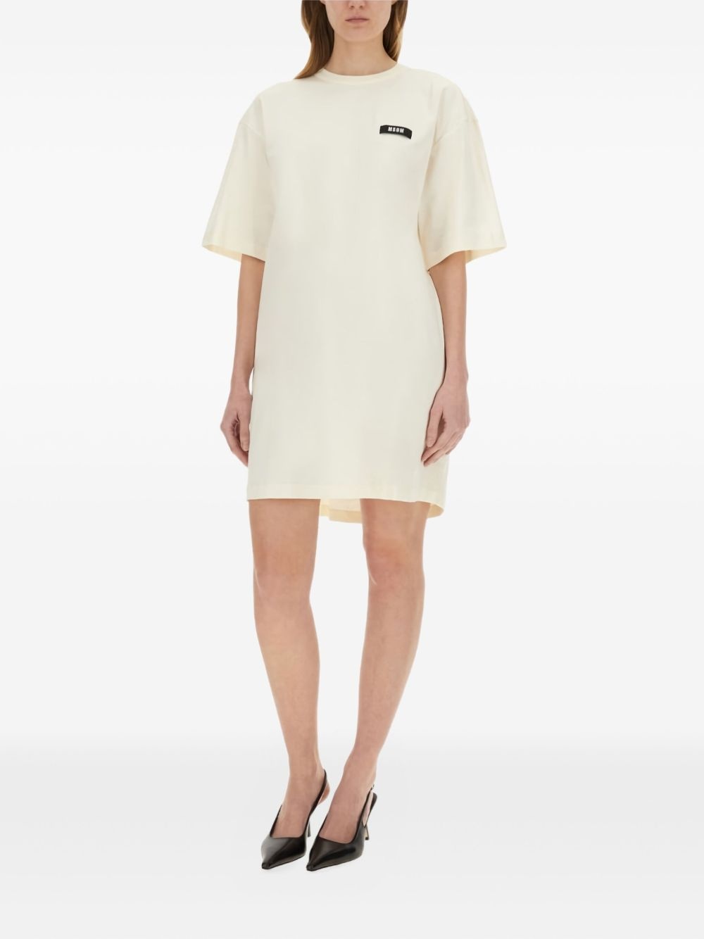 logo-patch mini dress - 2