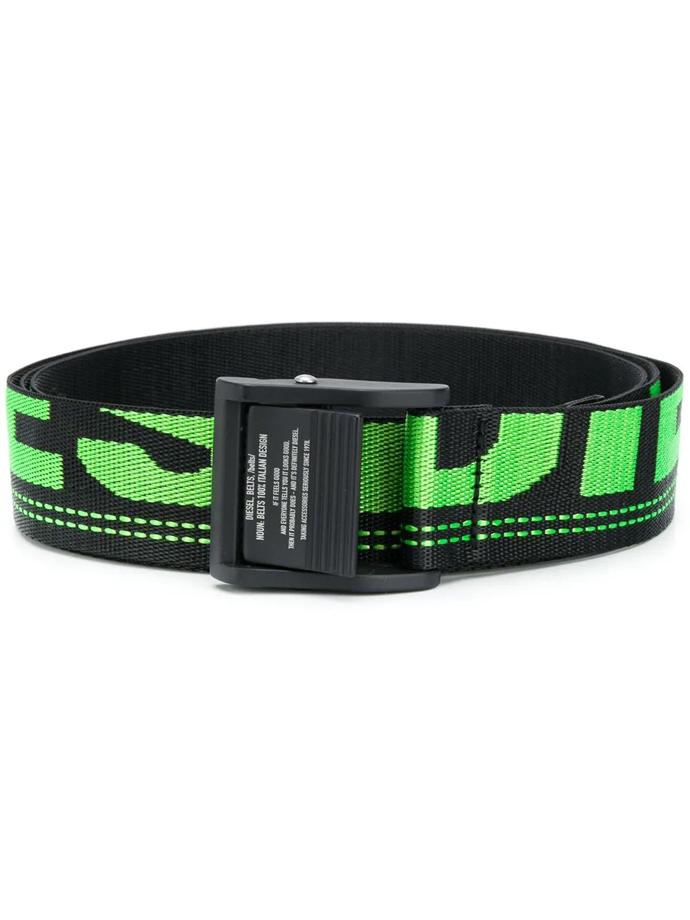 logo embroidered belt  - 1