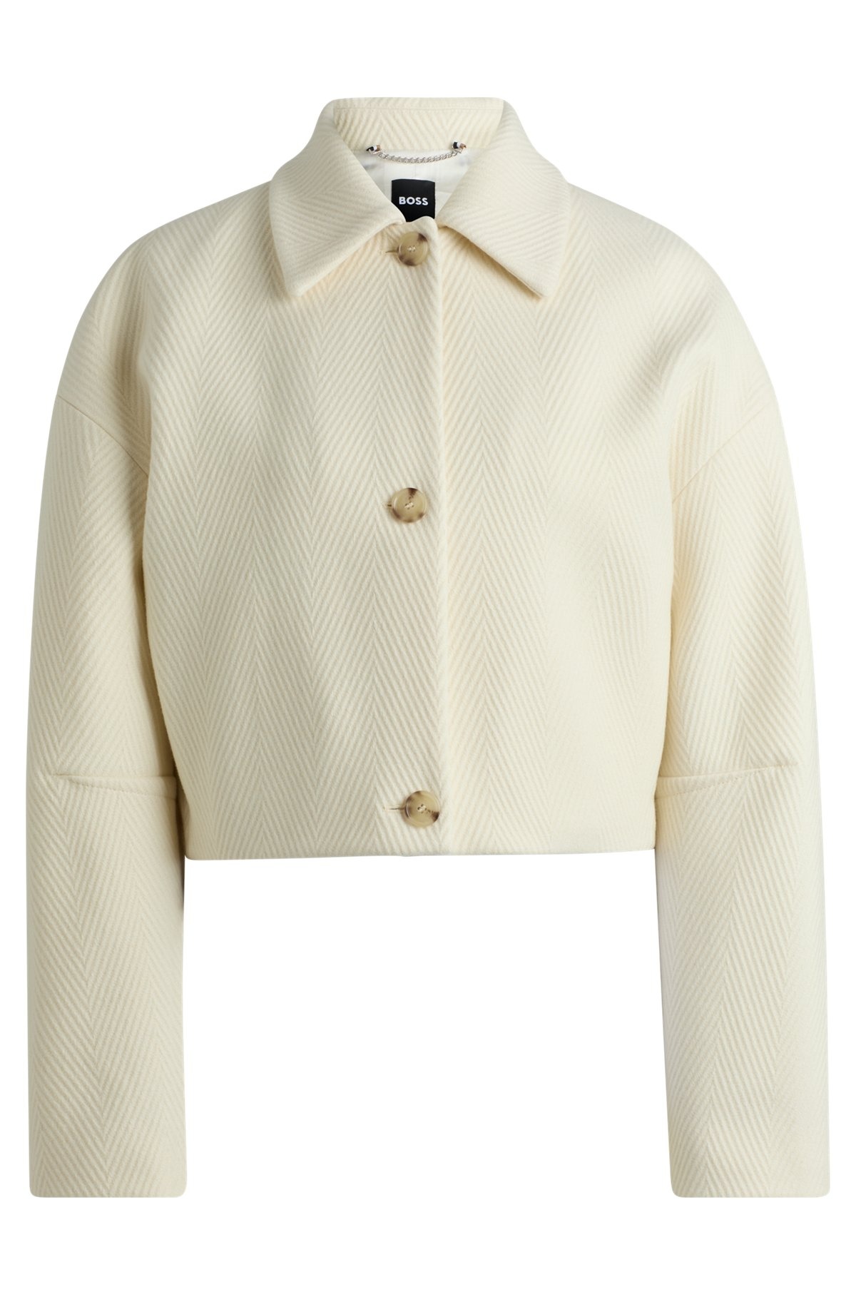 HERRINGBONE JACKET IN A VIRGIN-WOOL BLEND - 1