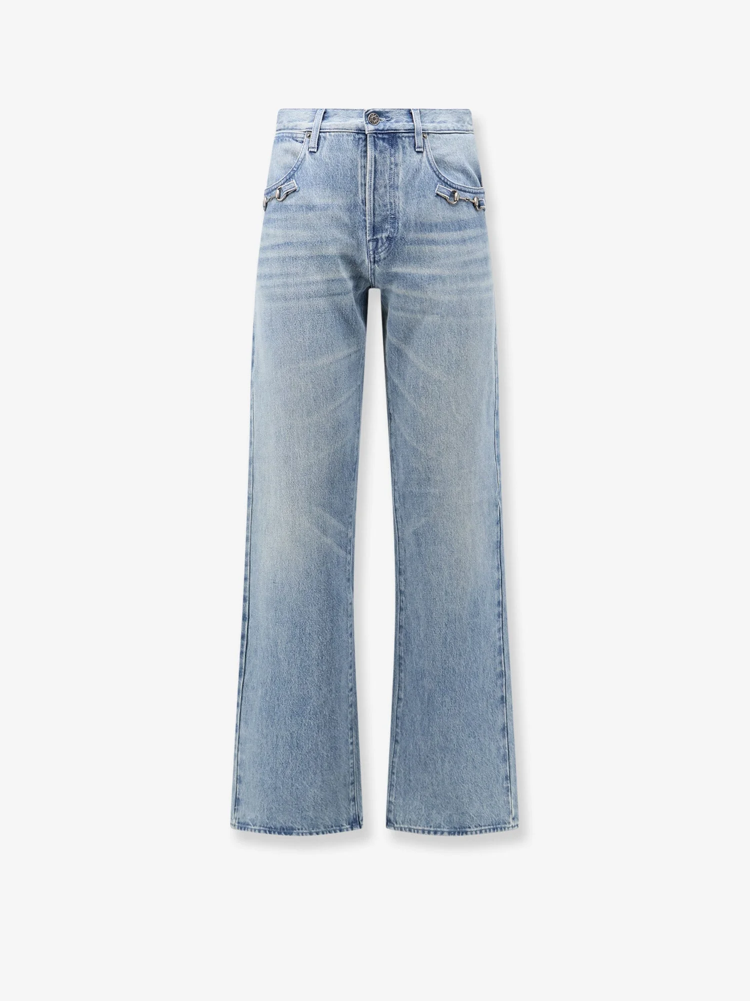 Gucci Men Stonewashed Cotton Denim Jeans - 1