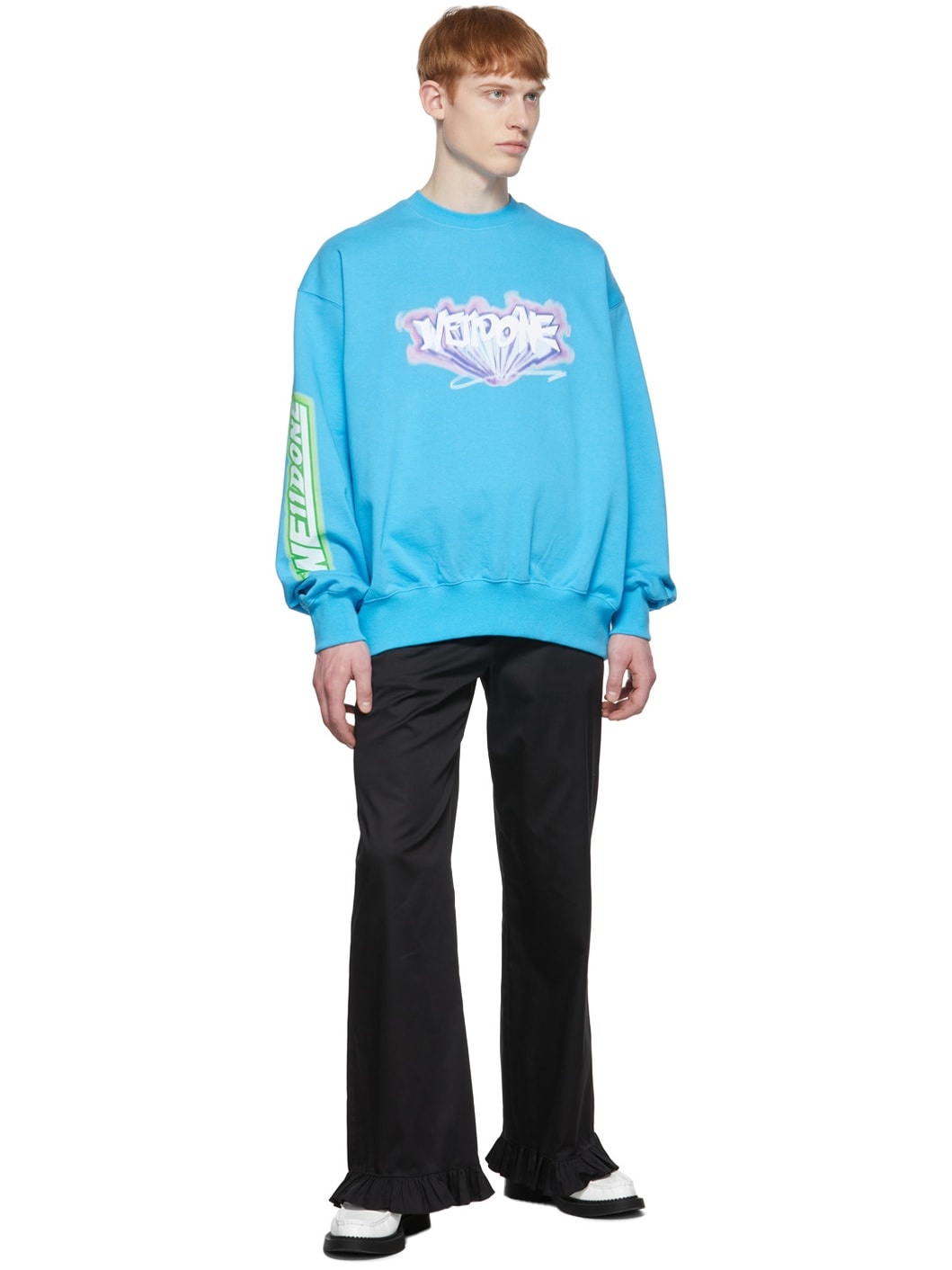 Blue Cotton Sweatshirt - 4