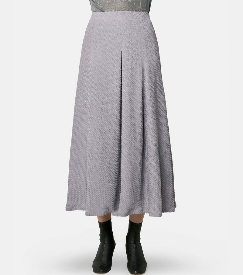 Mame Kurogouchi Smock Jersey Flare Skirt outlook
