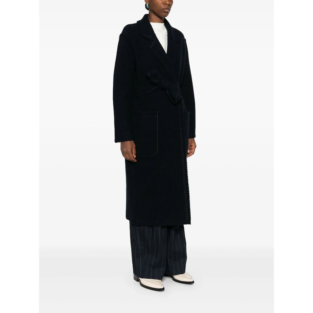Max Mara Blue Coats - Single Breasted Coats Women - 3