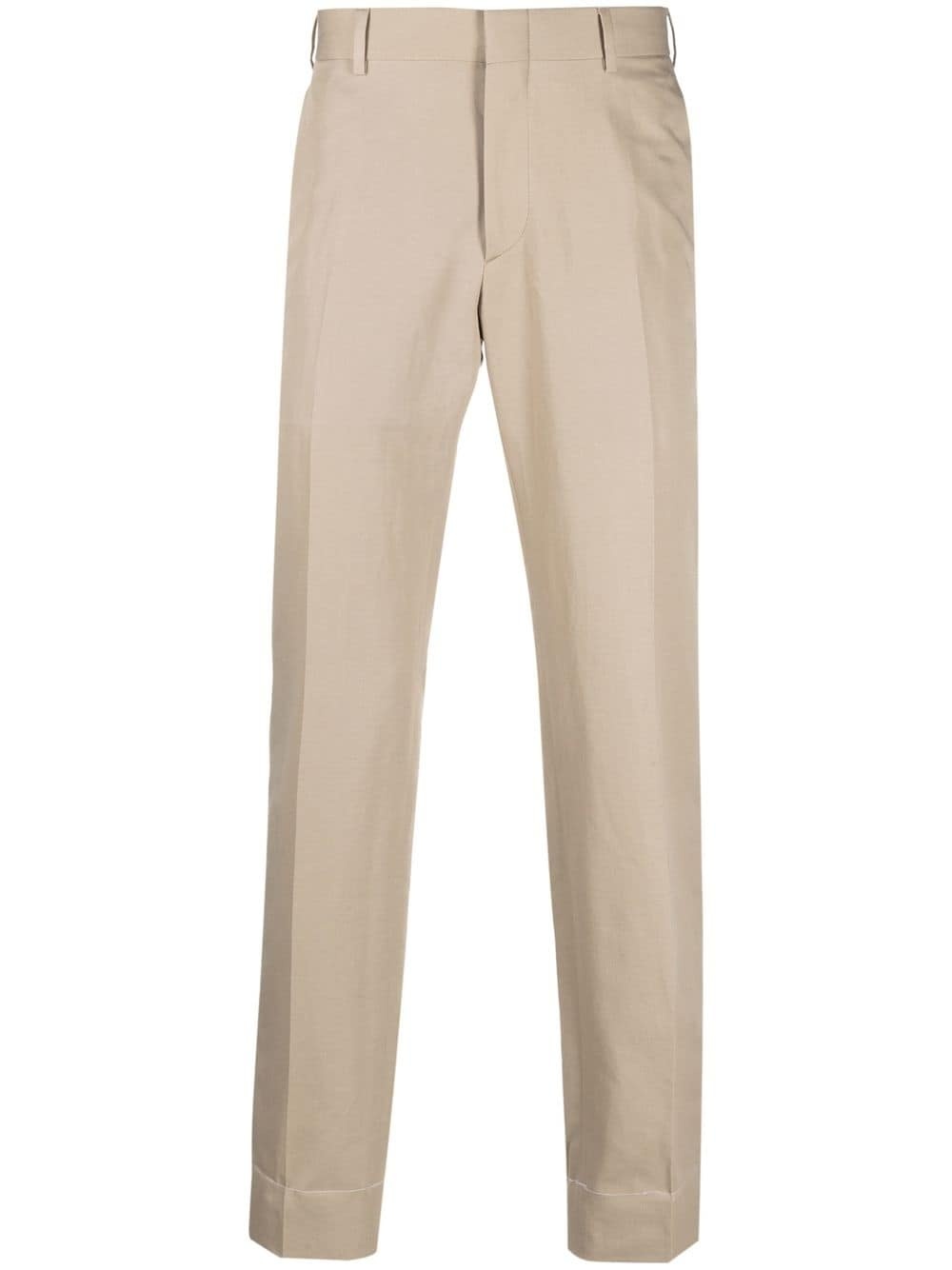 slim-cut cotton chinos - 1