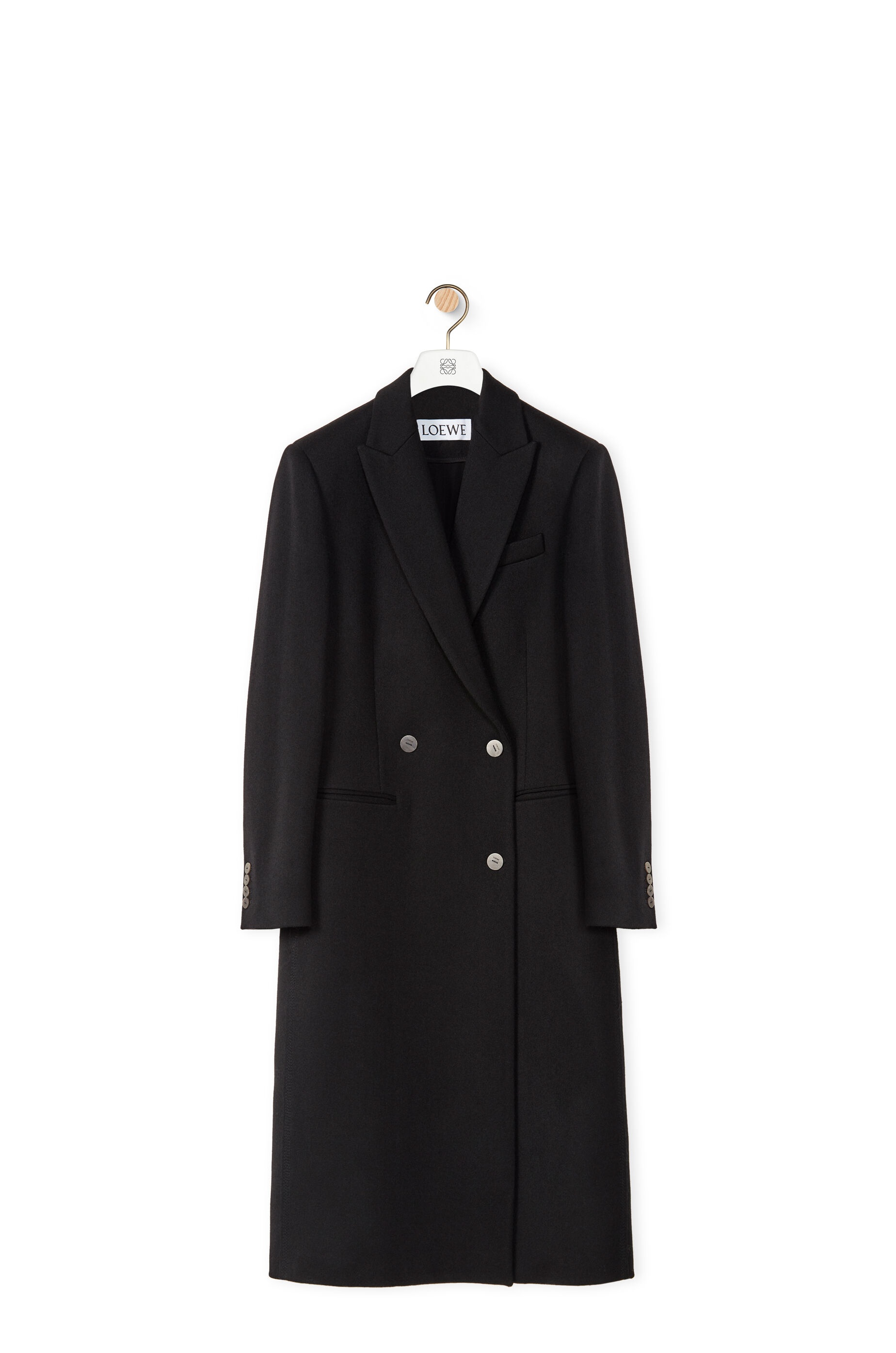 Double breasted coat in wool - 1