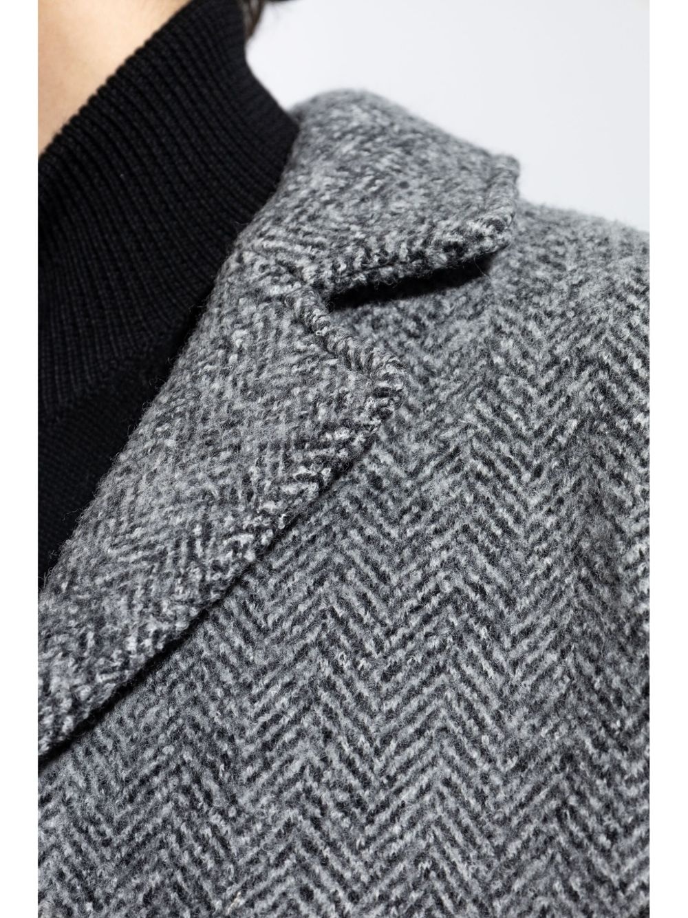 single breasted wool coat - 5