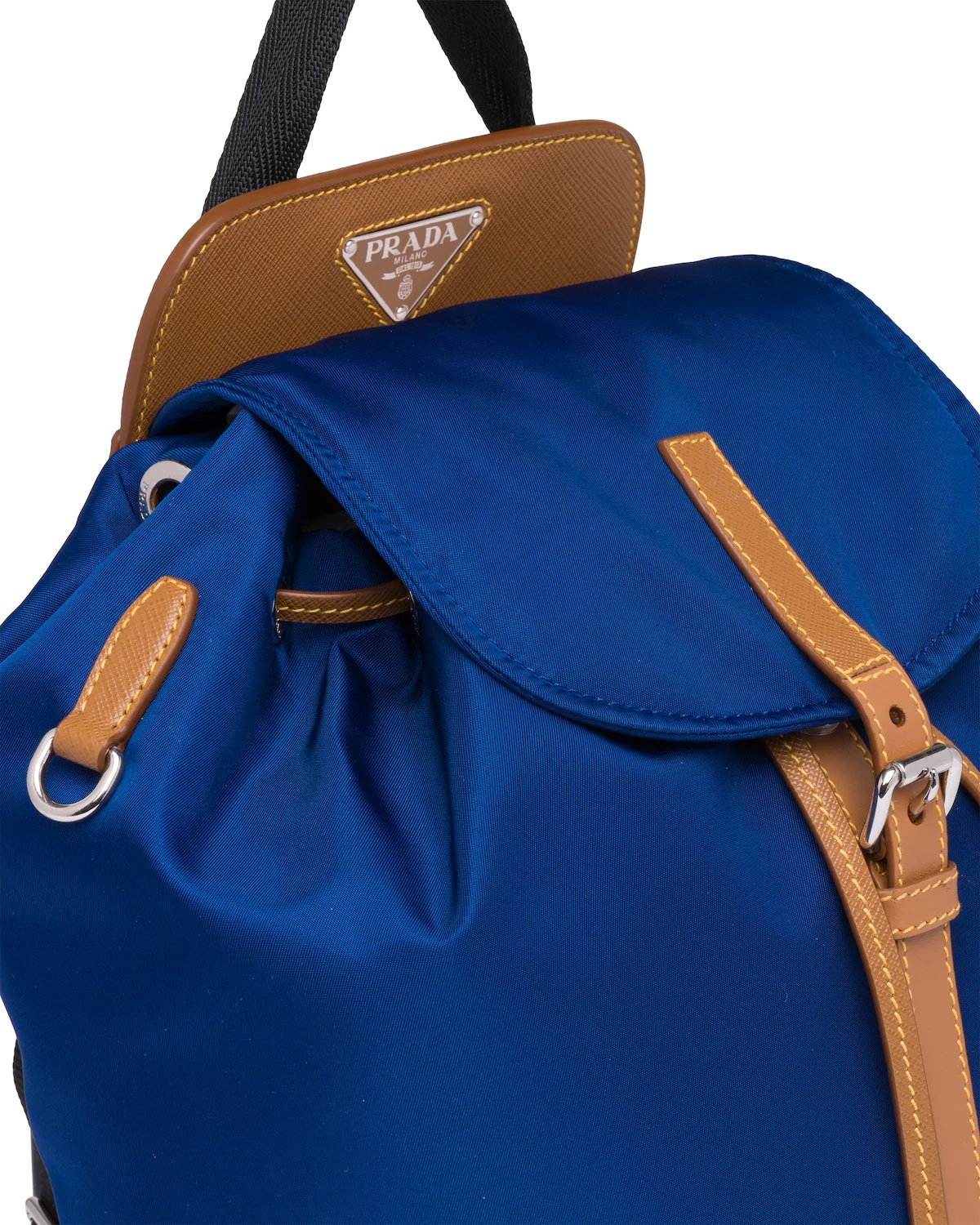Nylon and Saffiano leather backpack - 6