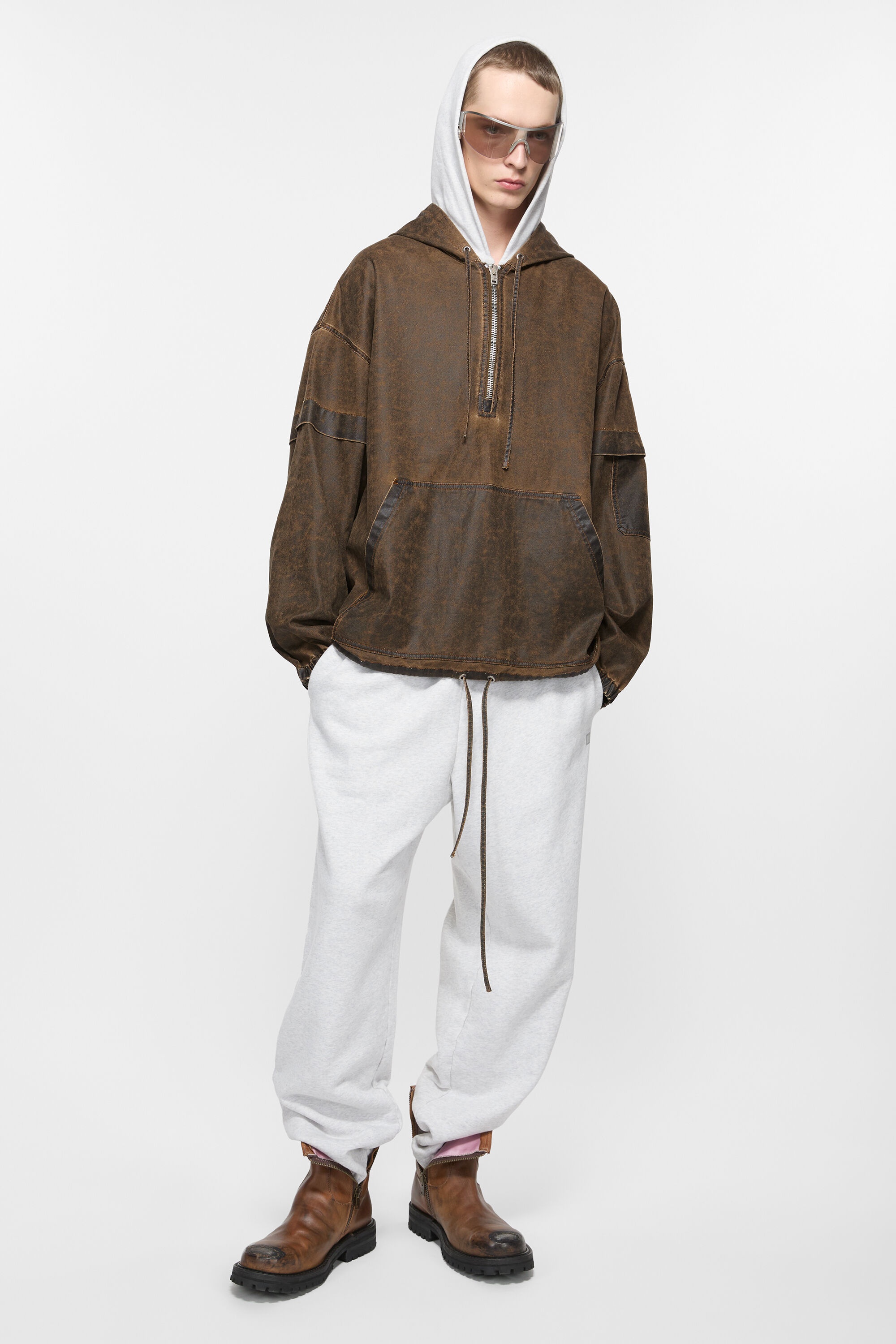 Hooded jacket - Brown - 5