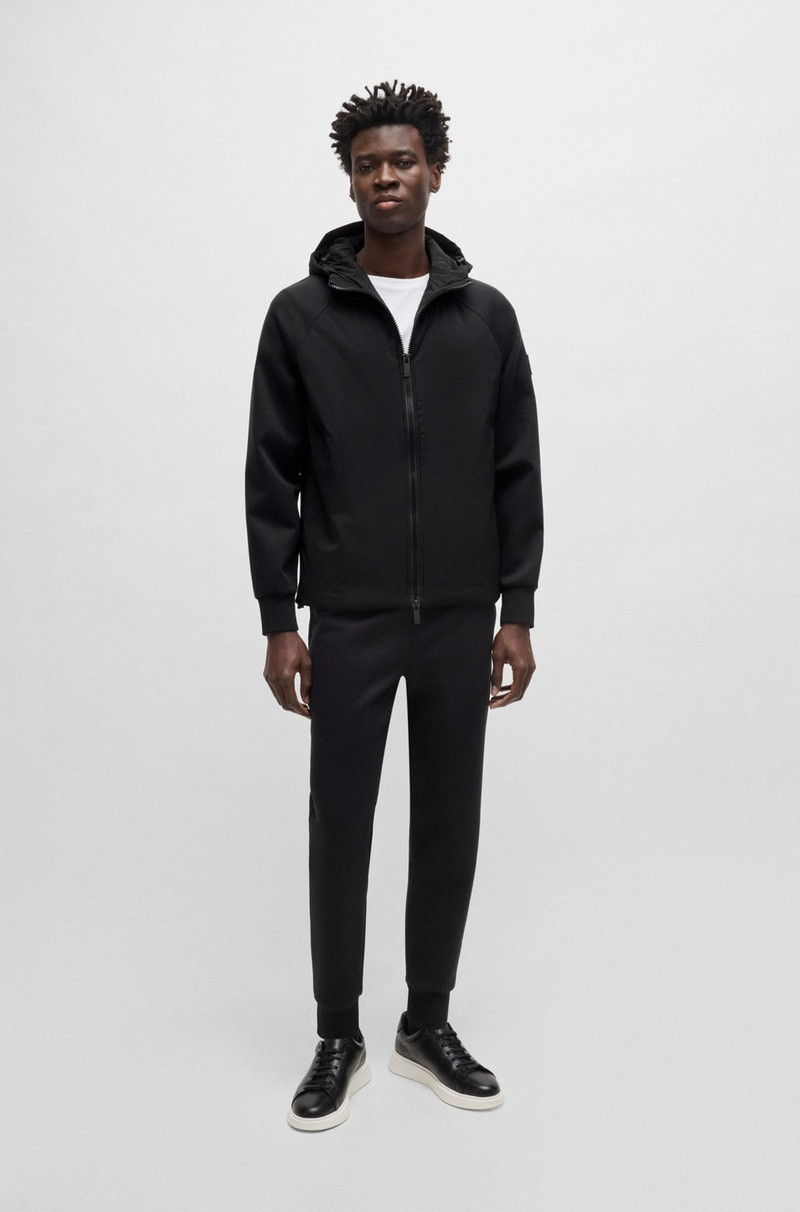 BOSS ZIP-UP HOODIE WITH CONTRAST INSERTS outlook