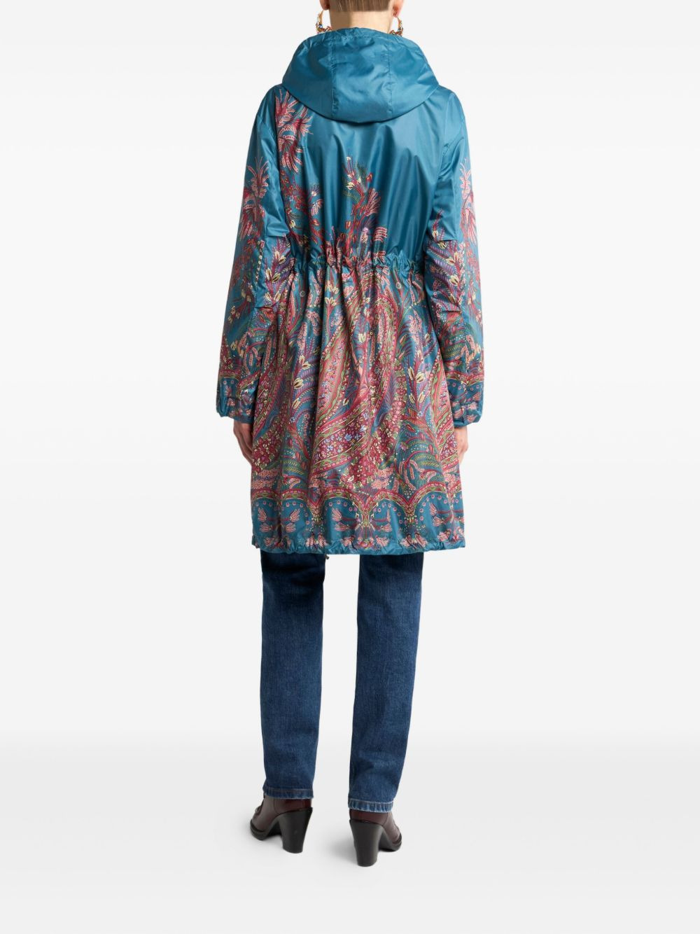 paisley-print raincoat - 3