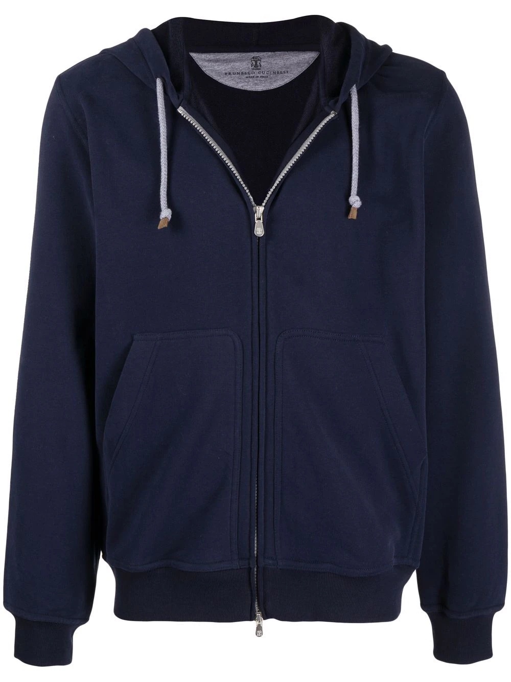 zip-up stretch-fit hoodie - 1