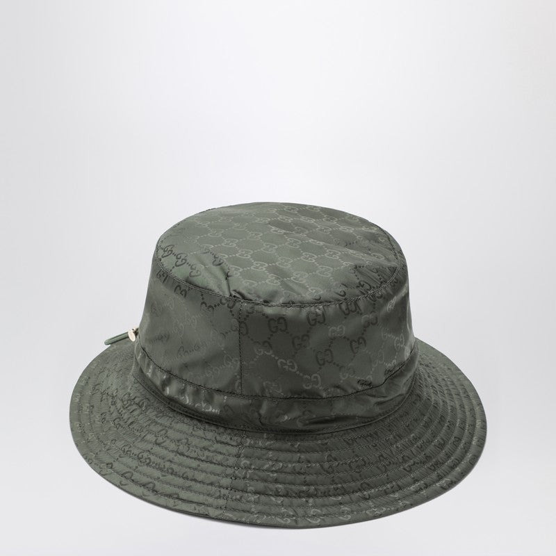 Gucci Reversible Dark Green Nylon Gg Hat Women - 2
