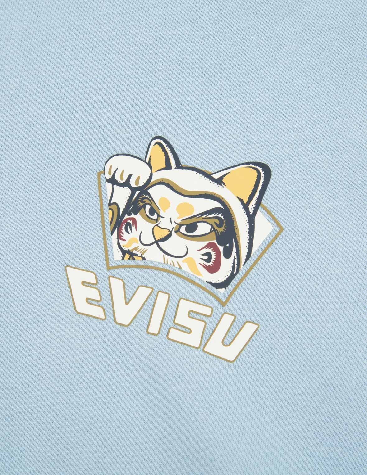 “FORTUNE CAT AND DARUMA” DOUBLE DAICOCK PRINT HOODED SWEATSHIRT - 10