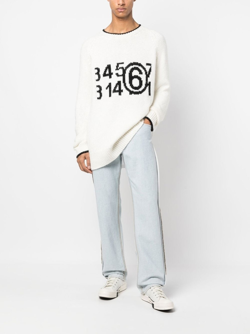 MM6 Maison Margiela intarsia-knit numbers jumper outlook