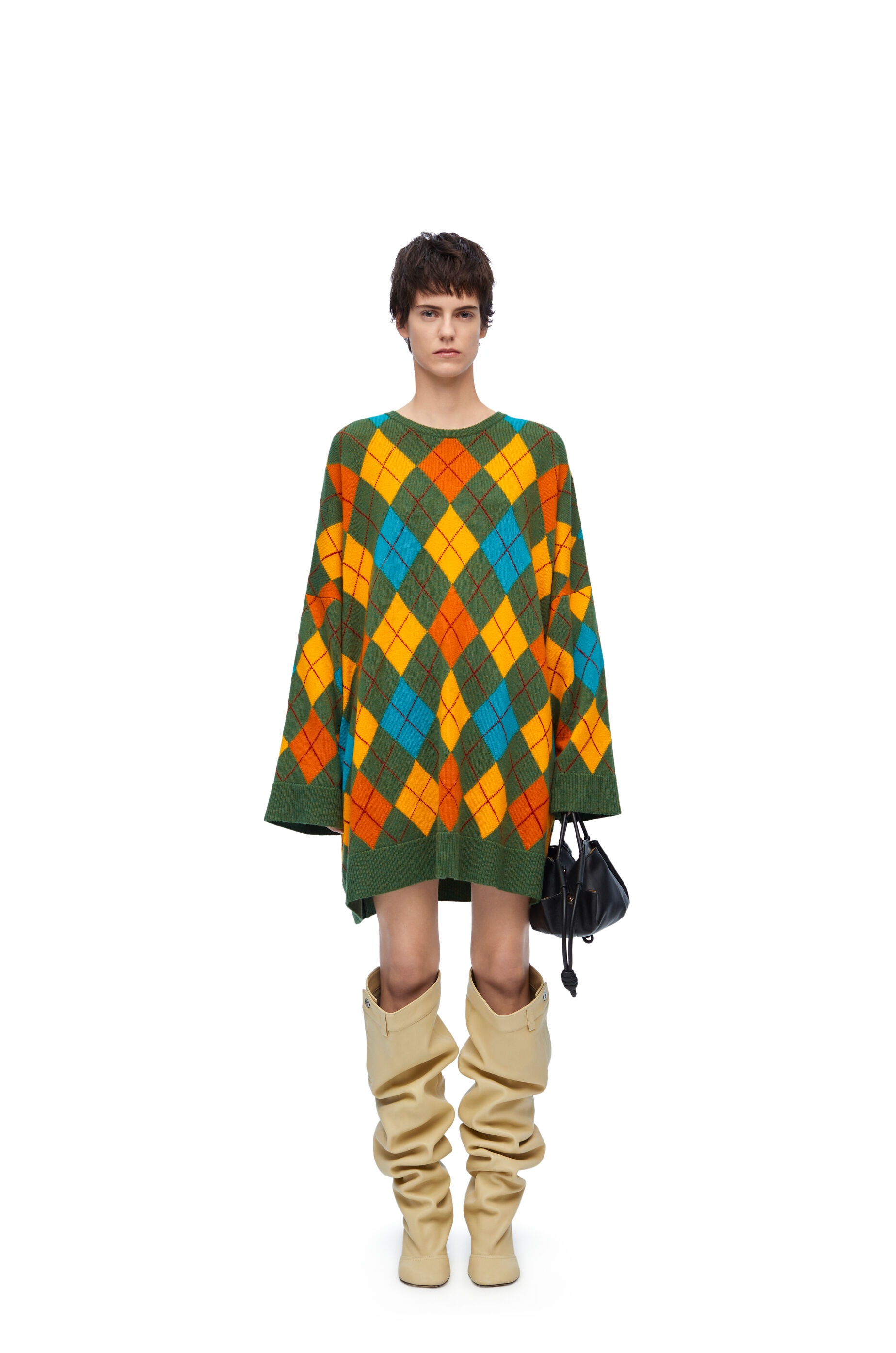 Argyle dress in wool - 2