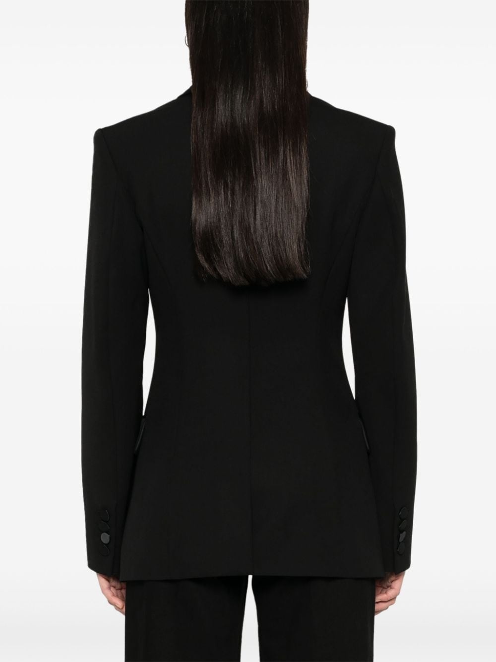 wool single-breasted blazer - 4