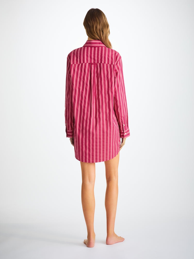Women's Nightshirt Capri 25 Cotton Batiste Pink - 5